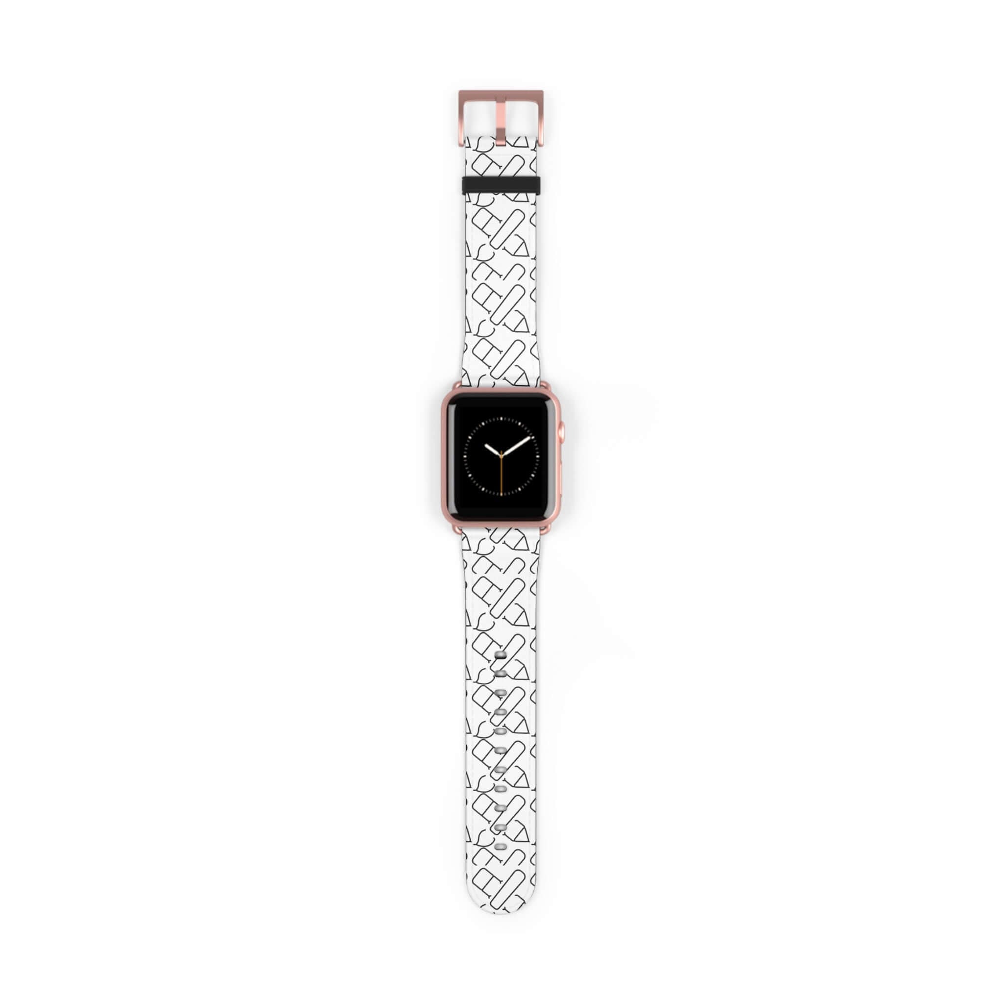 Personalized Apple Watch band with unique black and white design, perfect for customizing your tech or gifting for special occasions.