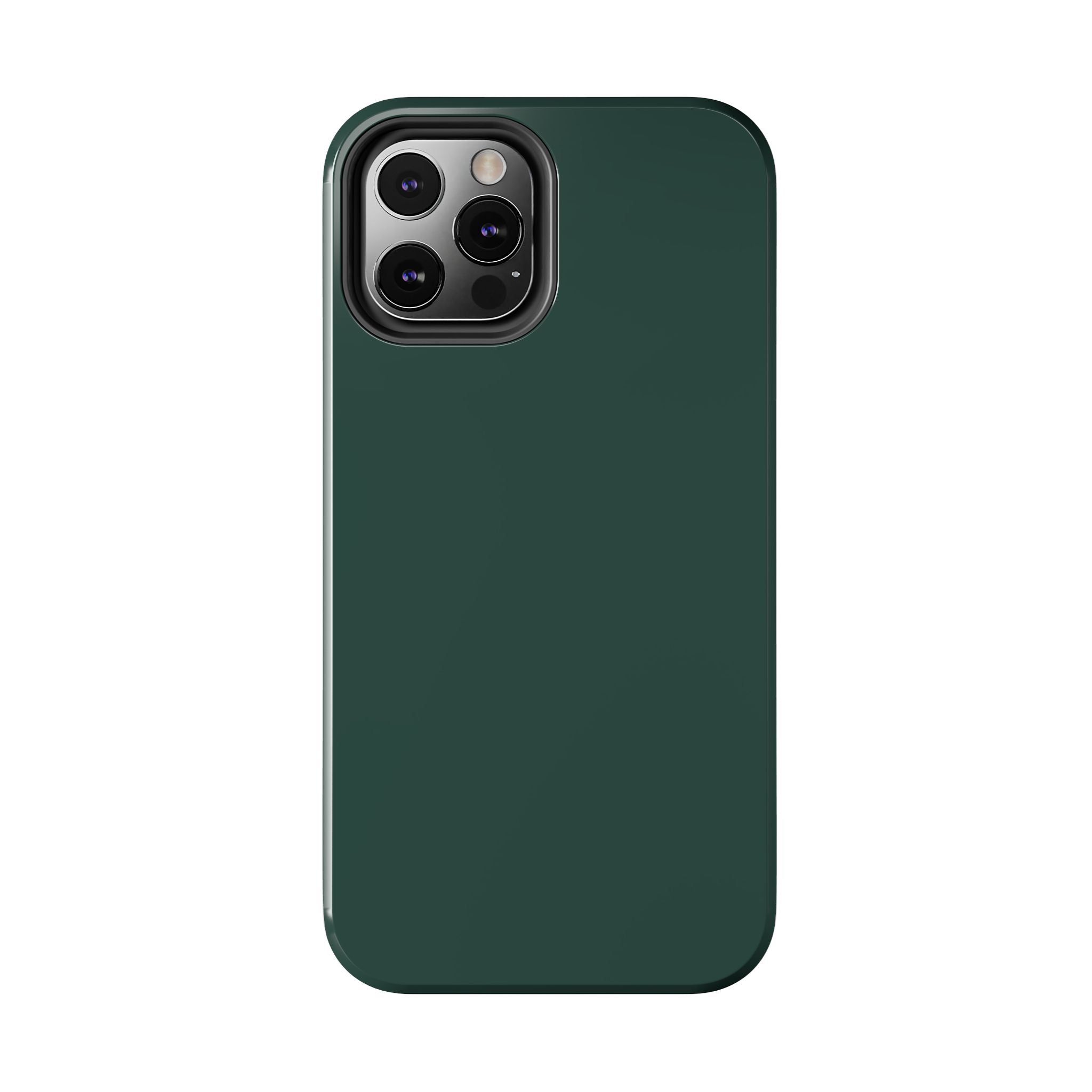 Evergreen solid green iPhone 16 case, cute phone cover providing stylish protection with a pop of color.