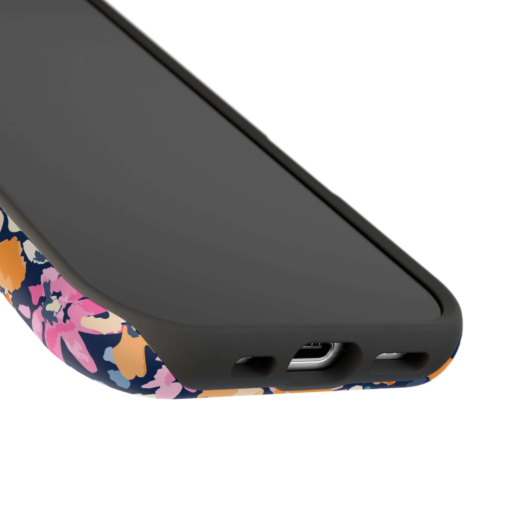 Colorful floral Botanic Burst iPhone 16 case with MagSafe, showcasing cute protective phone cover design.