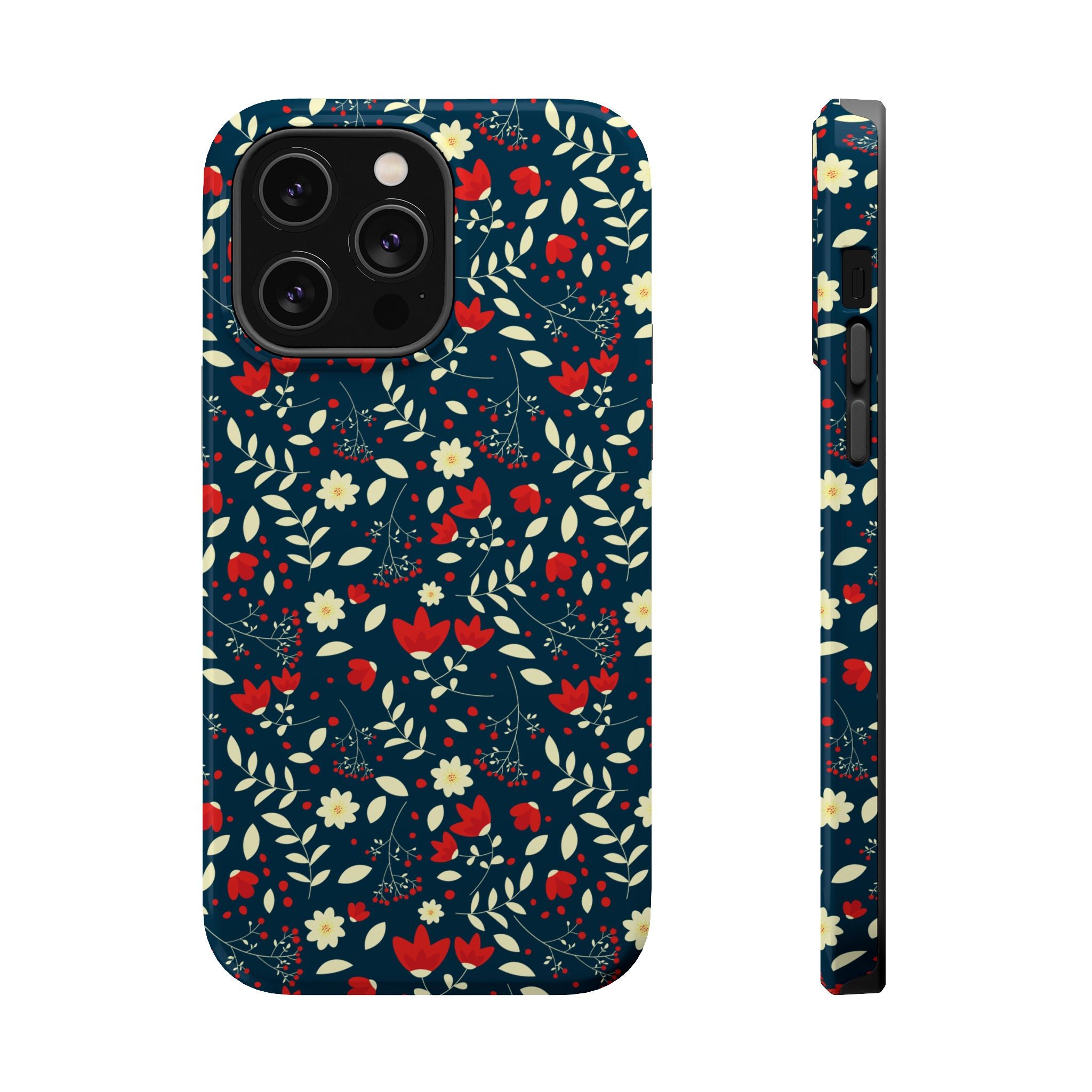 Scarlet Bloom | Green Flower Case