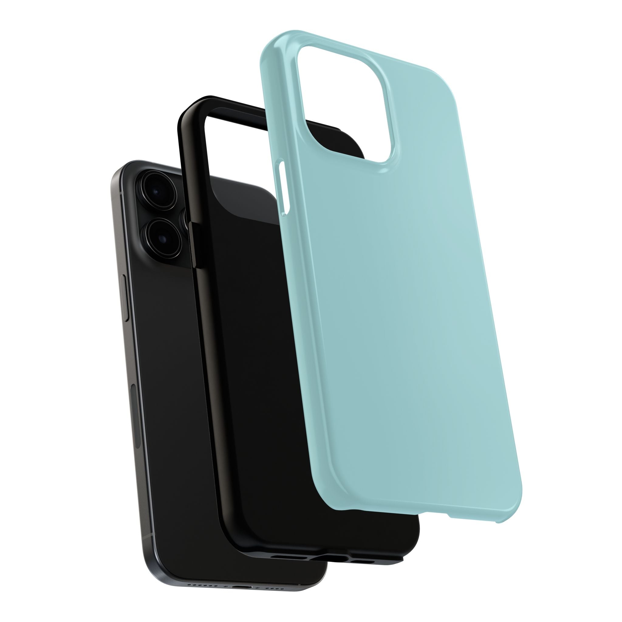 Minty Green solid teal phone case for iPhone 16, showcasing stylish and cute protection, perfect cute phone cover for style and safety.