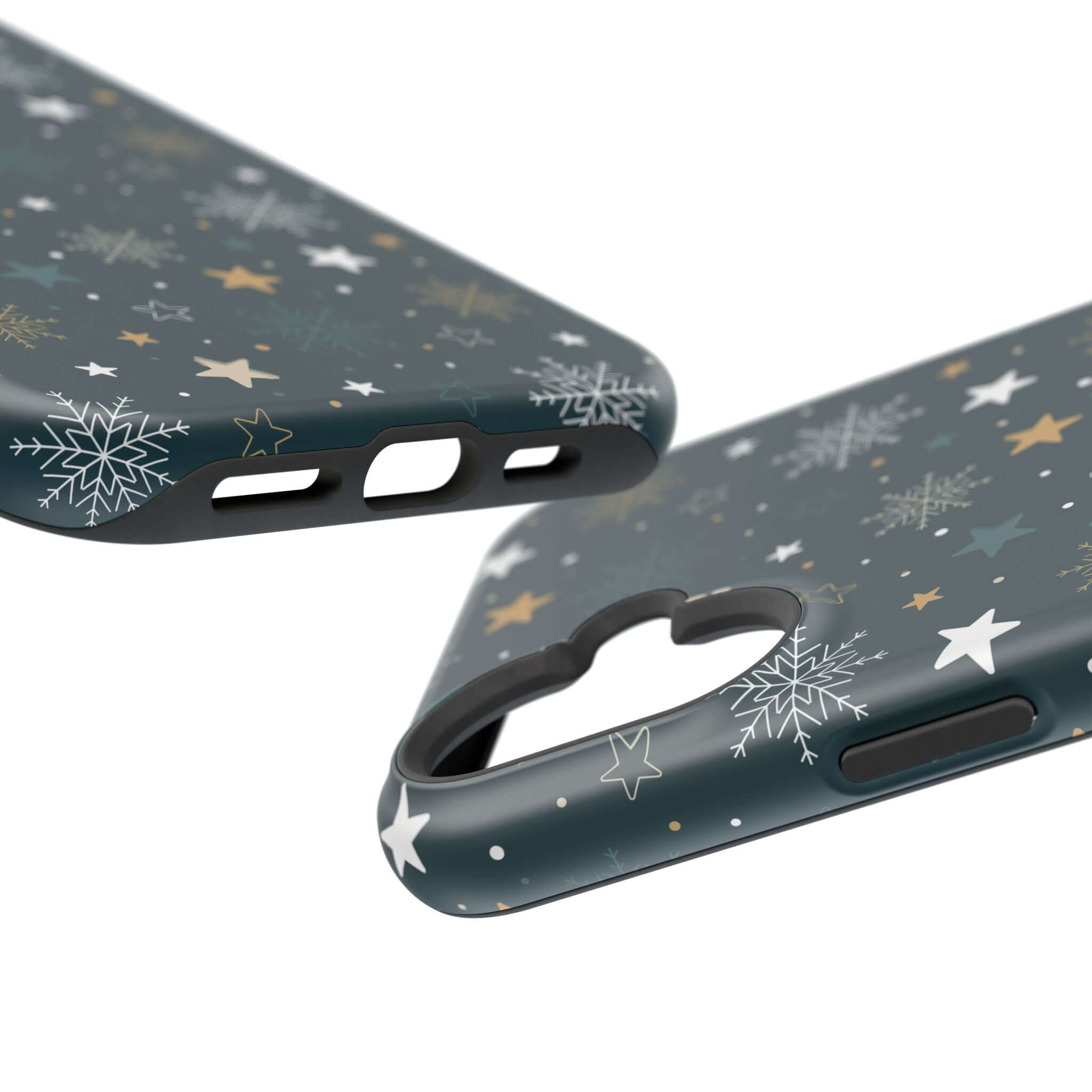 Frosted Wishes MagSafe Case with Christmas snowflake design, festive holiday phone cover, cute Xmas phone case.