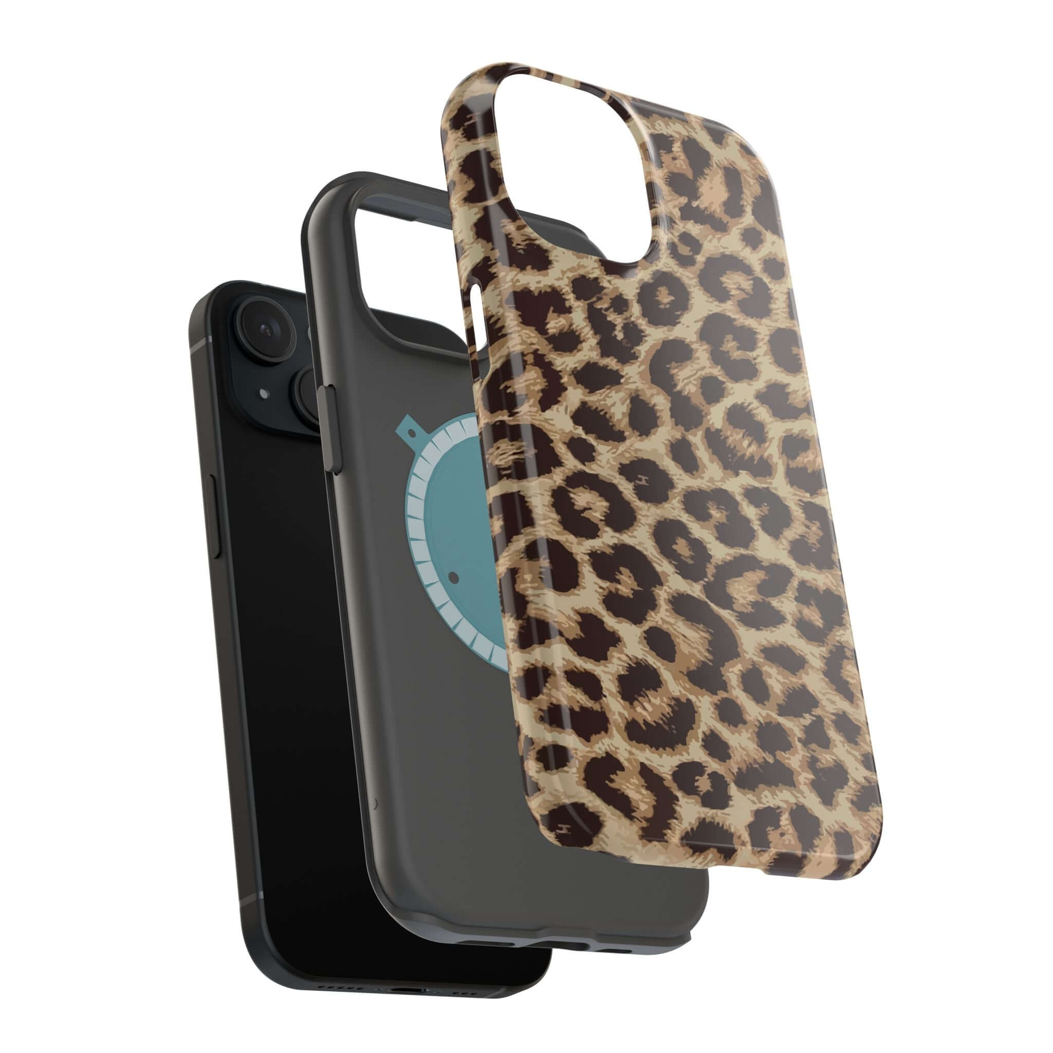 Stylish Savannah Rush Cheetah Case with cute MagSafe design for iPhone 16, featuring bold animal print.