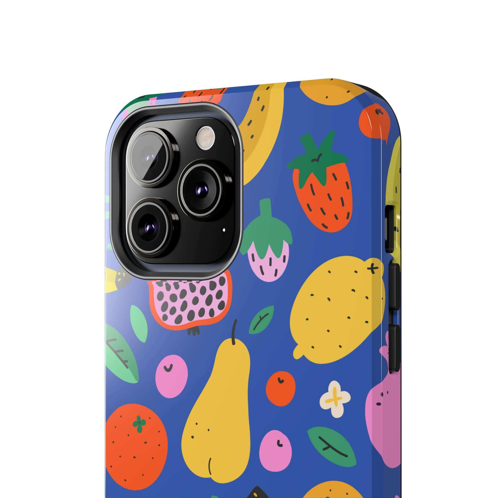 Cute phone cover with a vibrant beachy fruit design, ideal Apple iPhone case for summer fun and protection.