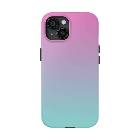 Cute pink and teal iPhone 14 case with free shipping | Sweet Pink Dreamer phone cover