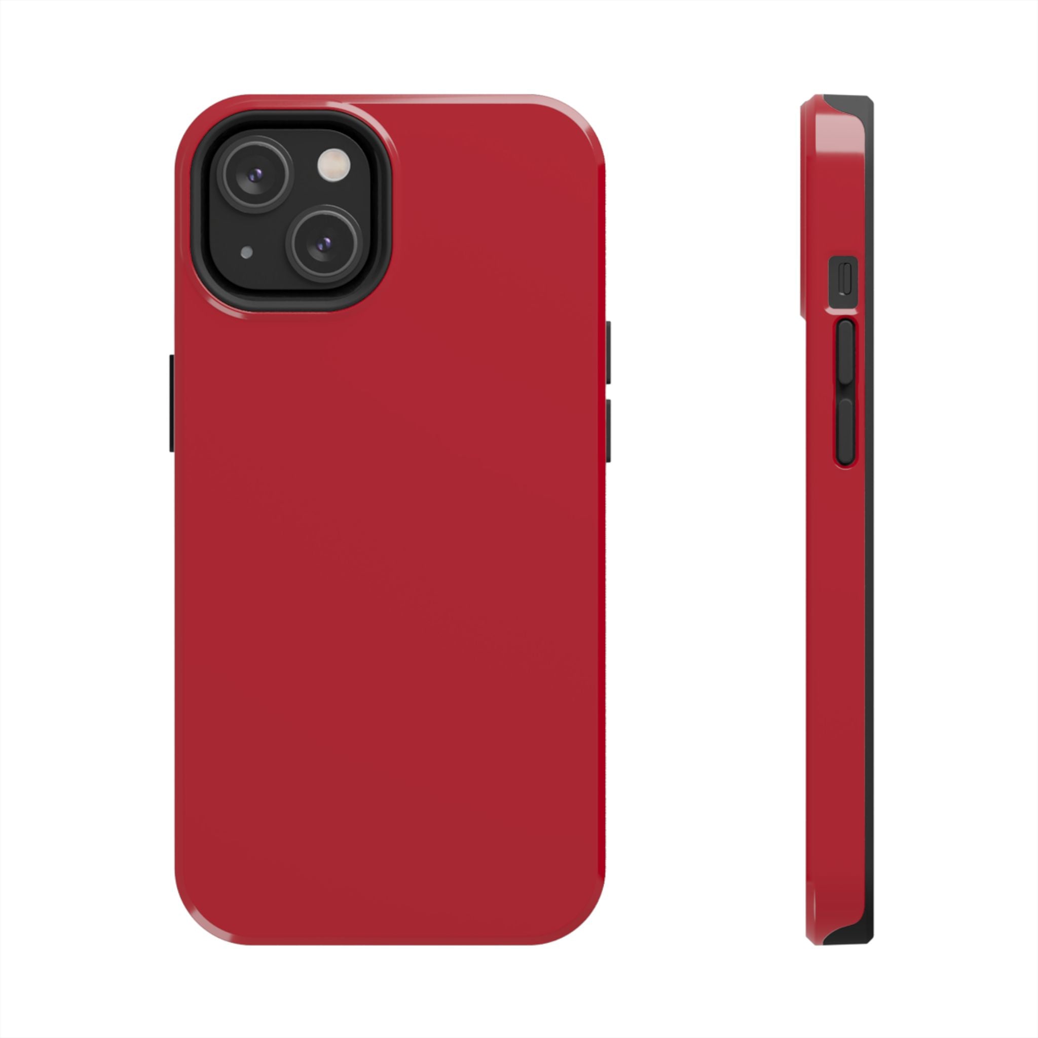 Candy Apple Solid Red phone case for iPhone 16, showcasing a cute and protective cover with a stylish design.