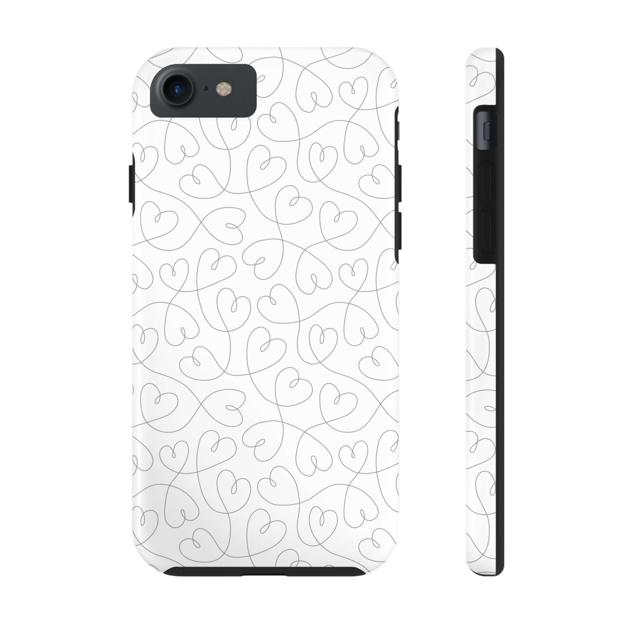 Silver Hearts Romance abstract hearts phone case for iPhone 14 Pro Max brides and weddings cute phone cases