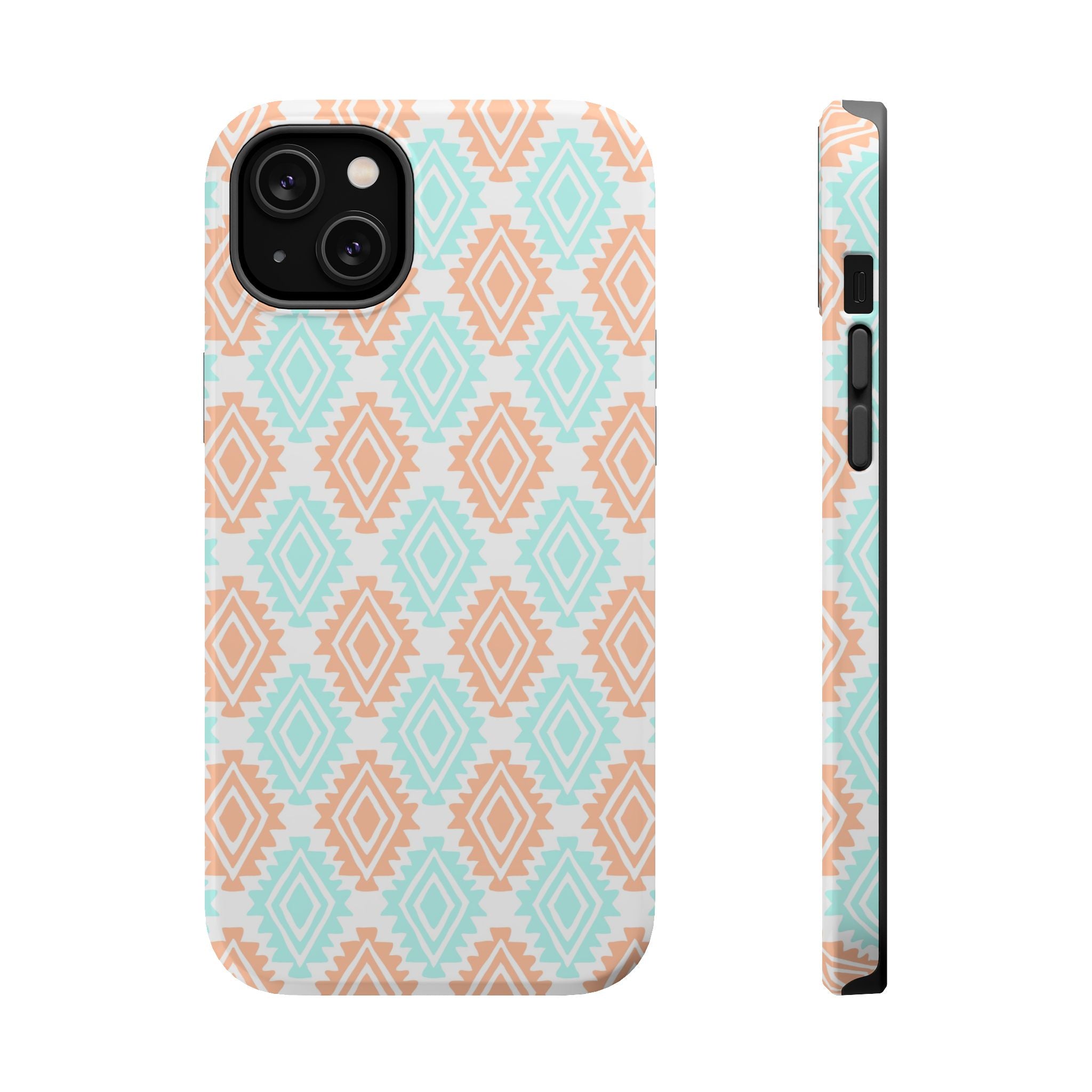 Southwestern MagSafe iPhone Case with Funky Abstract Design and Floral Pattern - Cute Desert Dreamer Phone Cover