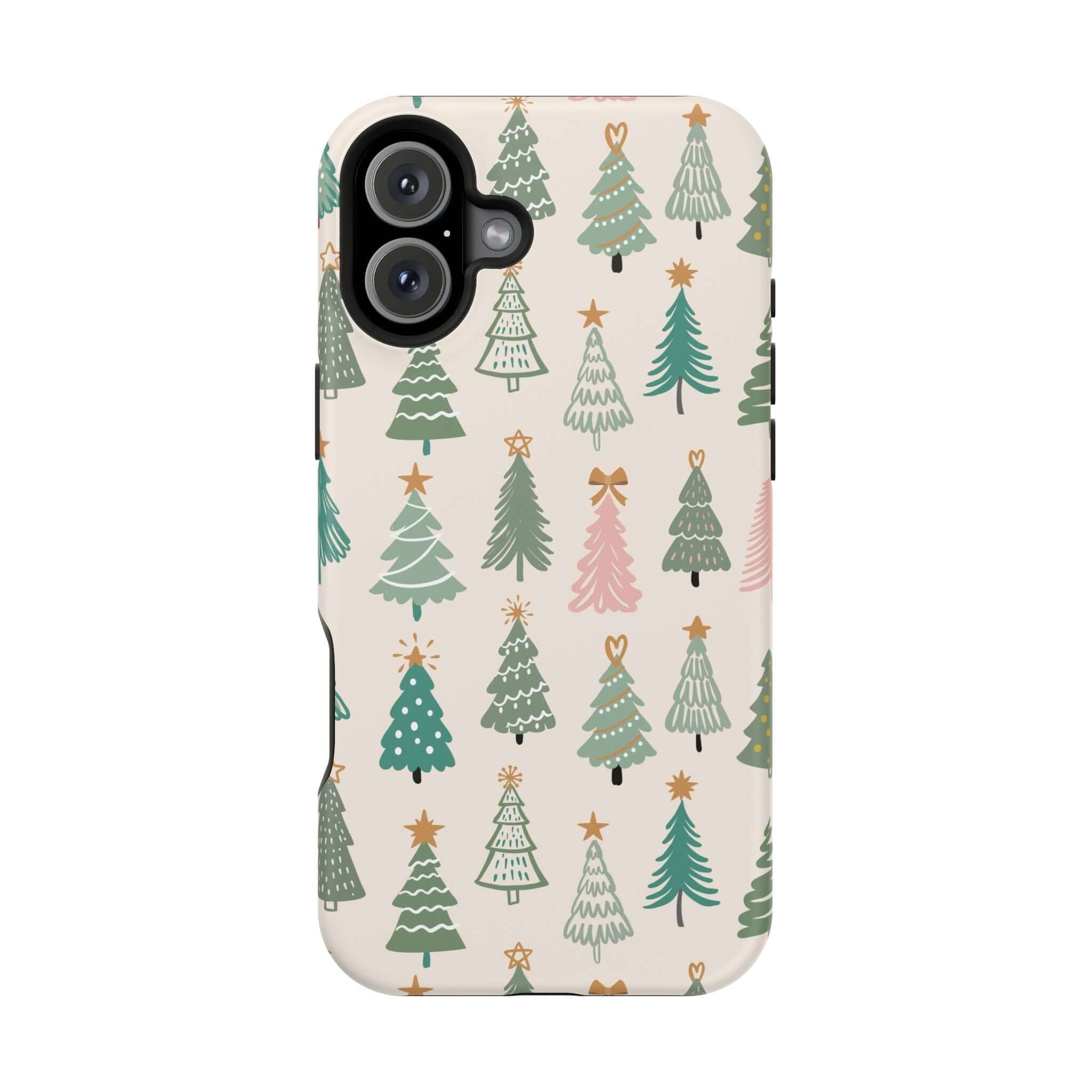 Festive O Christmas Tree MagSafe case with Christmas tree design, ideal holiday case and cute phone cover for Xmas.