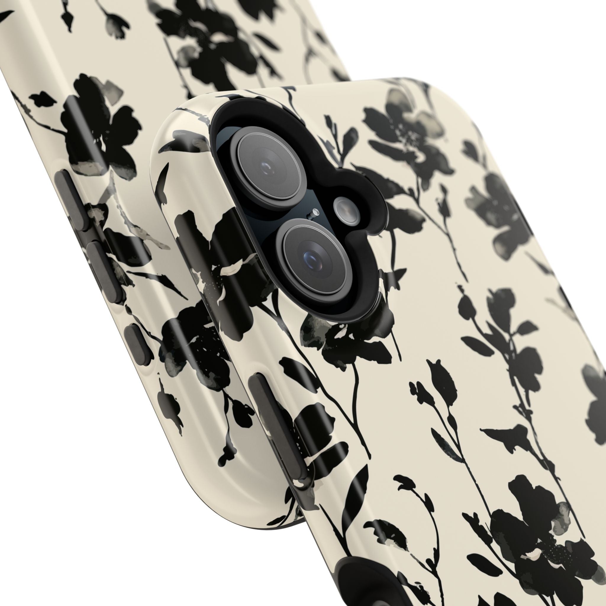 Shadowed Blooms | Black Floral Case