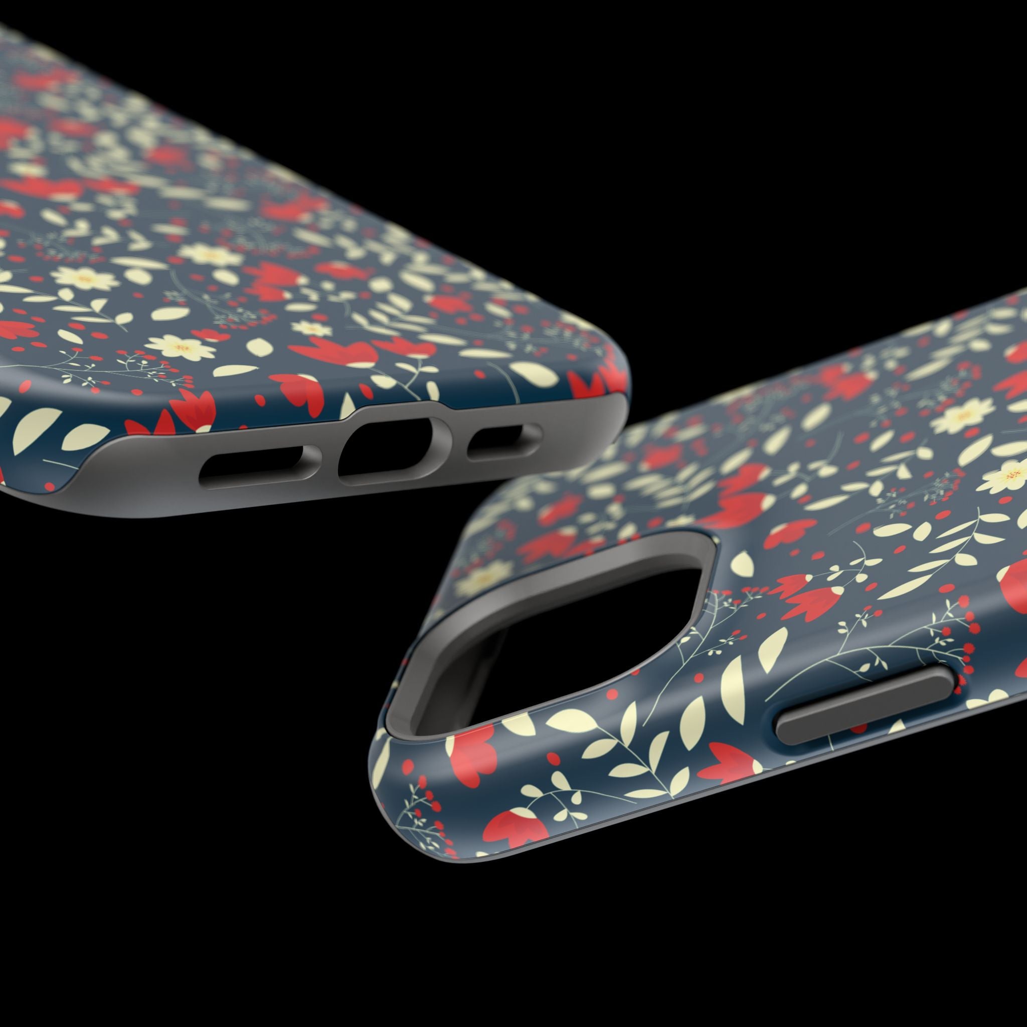 Scarlet Bloom | Green Flower Case