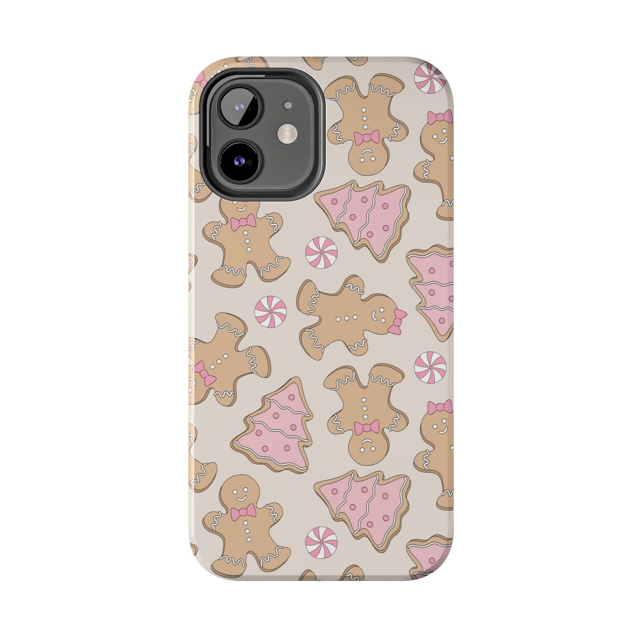 Cute Gingerbread Girlie Christmas iPhone Case with Holiday Cookie Design - Perfect Festive Phone Cover for the Season