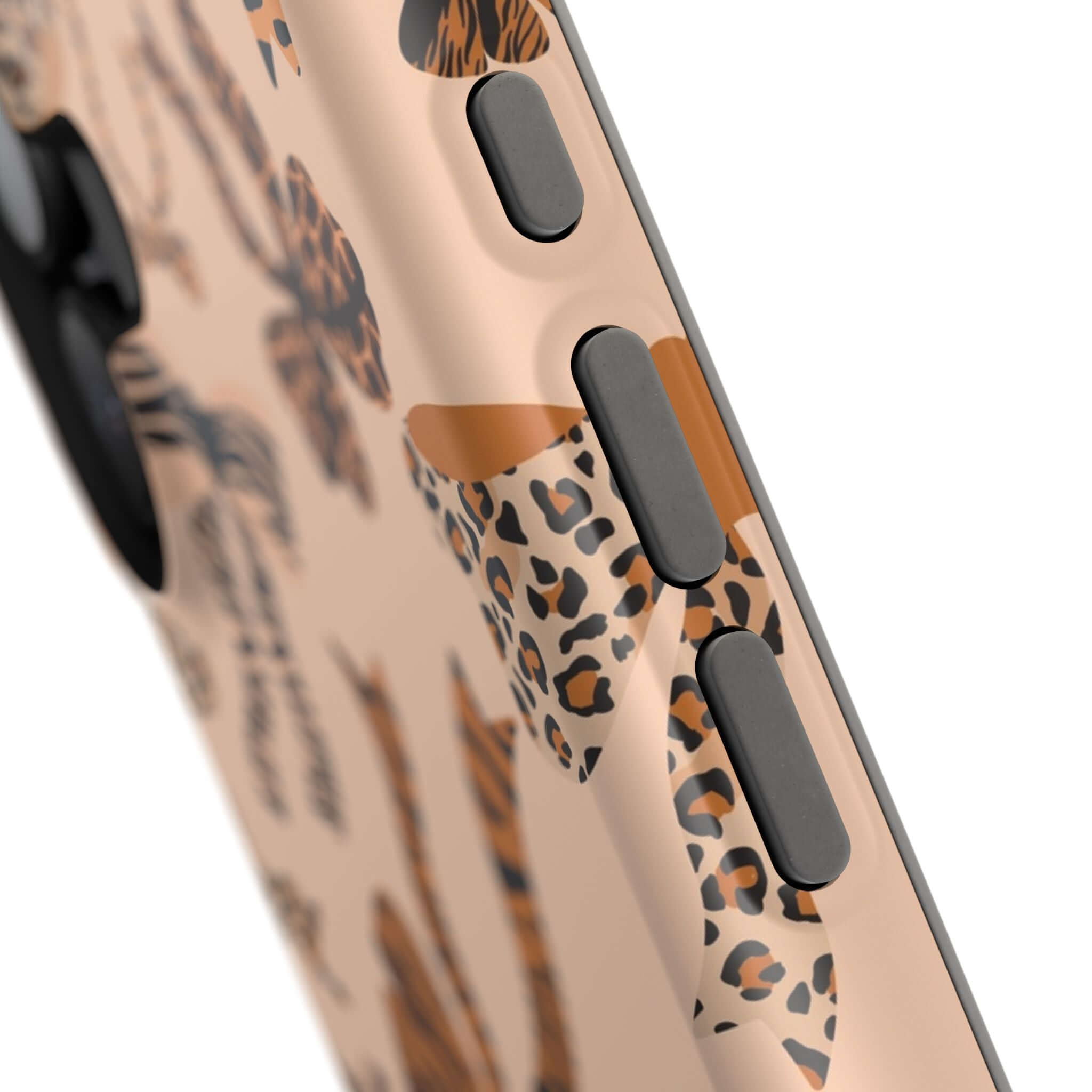 Safari Coquette Leopard Bows MagSafe case with colorful abstract design, cute coquette bows for iPhone.