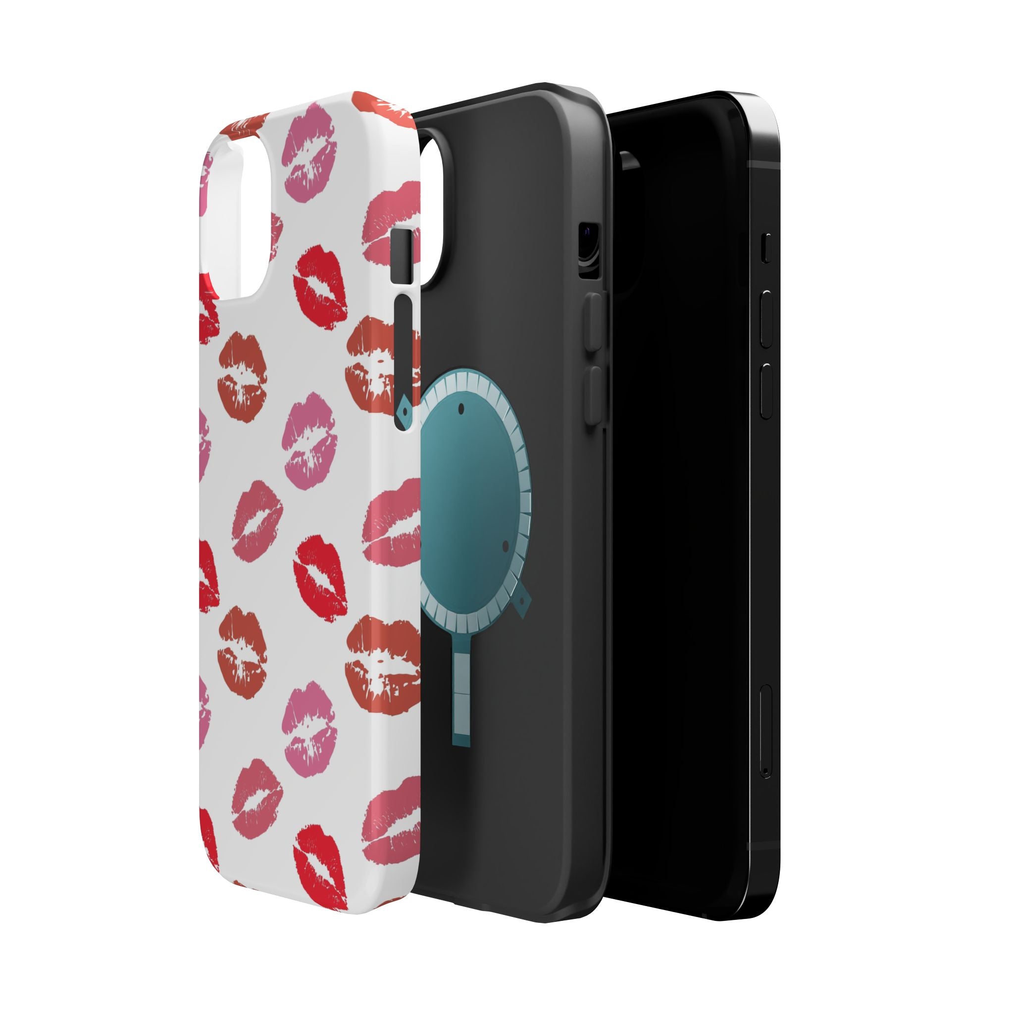 Cute Kisses iPhone Case with lip print design, protective phone cover, fun and flirty accessory, case phone case.