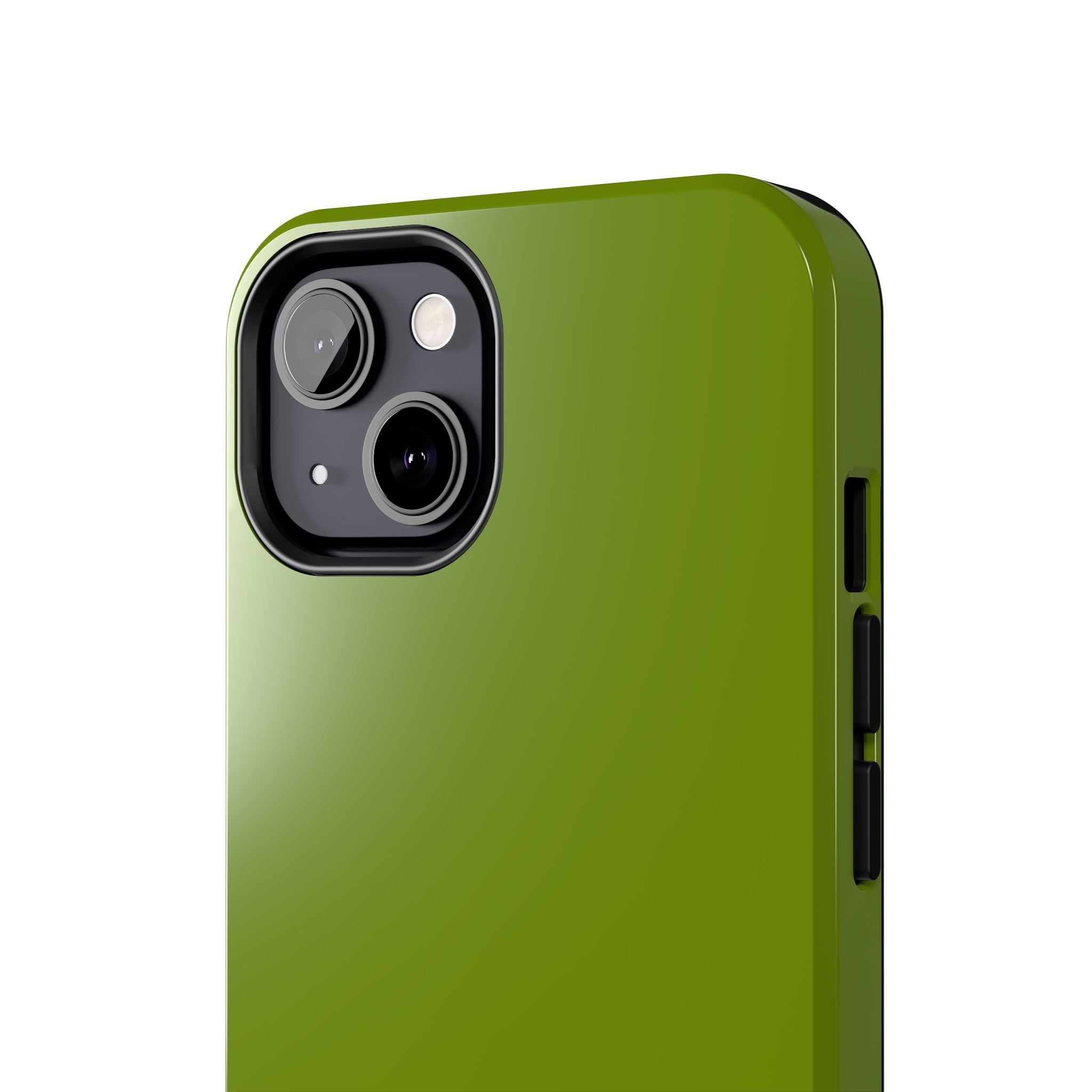 Cute solid green matcha tea iPhone case, scratch-resistant and protective, perfect floral accessory for phone upgrade.