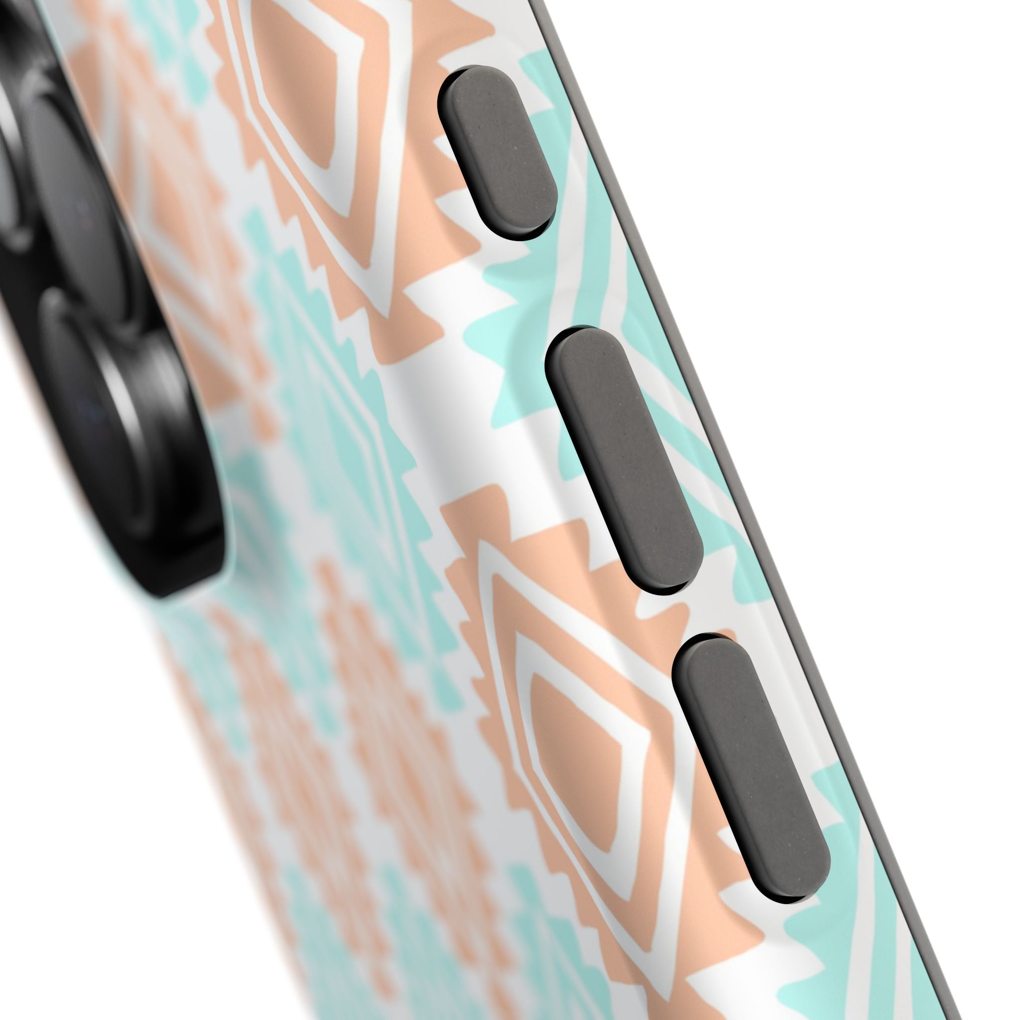 Southwestern abstract floral MagSafe iPhone case with a cute and colorful design close-up.