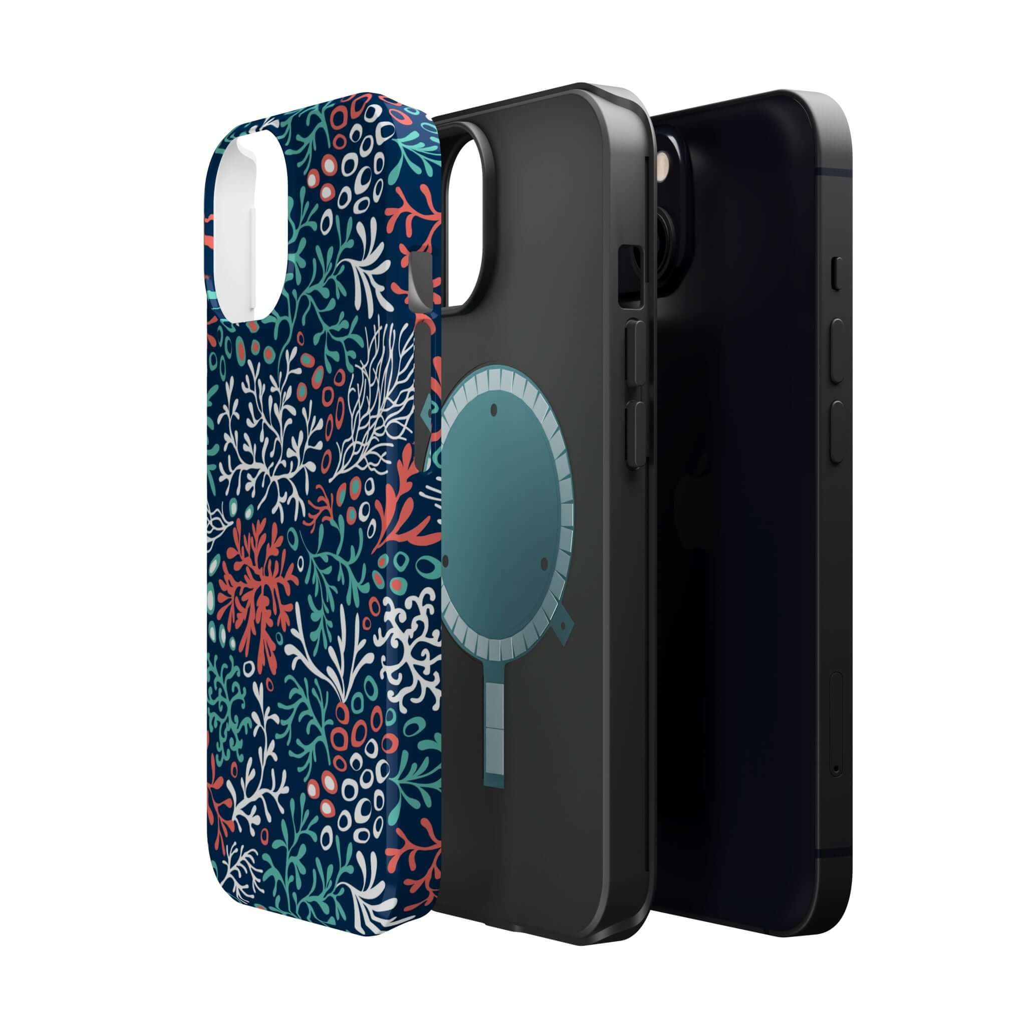 Colorful coral reef iPhone case; cute phone case design for iPhone 16 with vibrant beach-themed print.