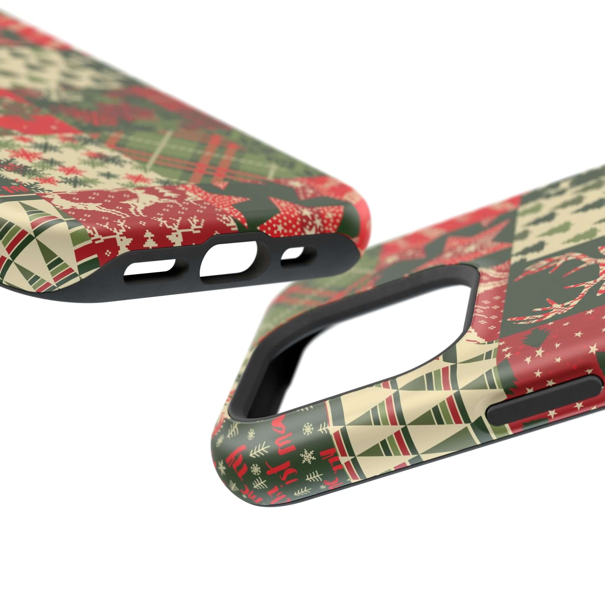 Festive Cozy Quiltmas MagSafe phone case with Christmas design, secure fit, and holiday cheer. Perfect Xmas and holiday phone cover.