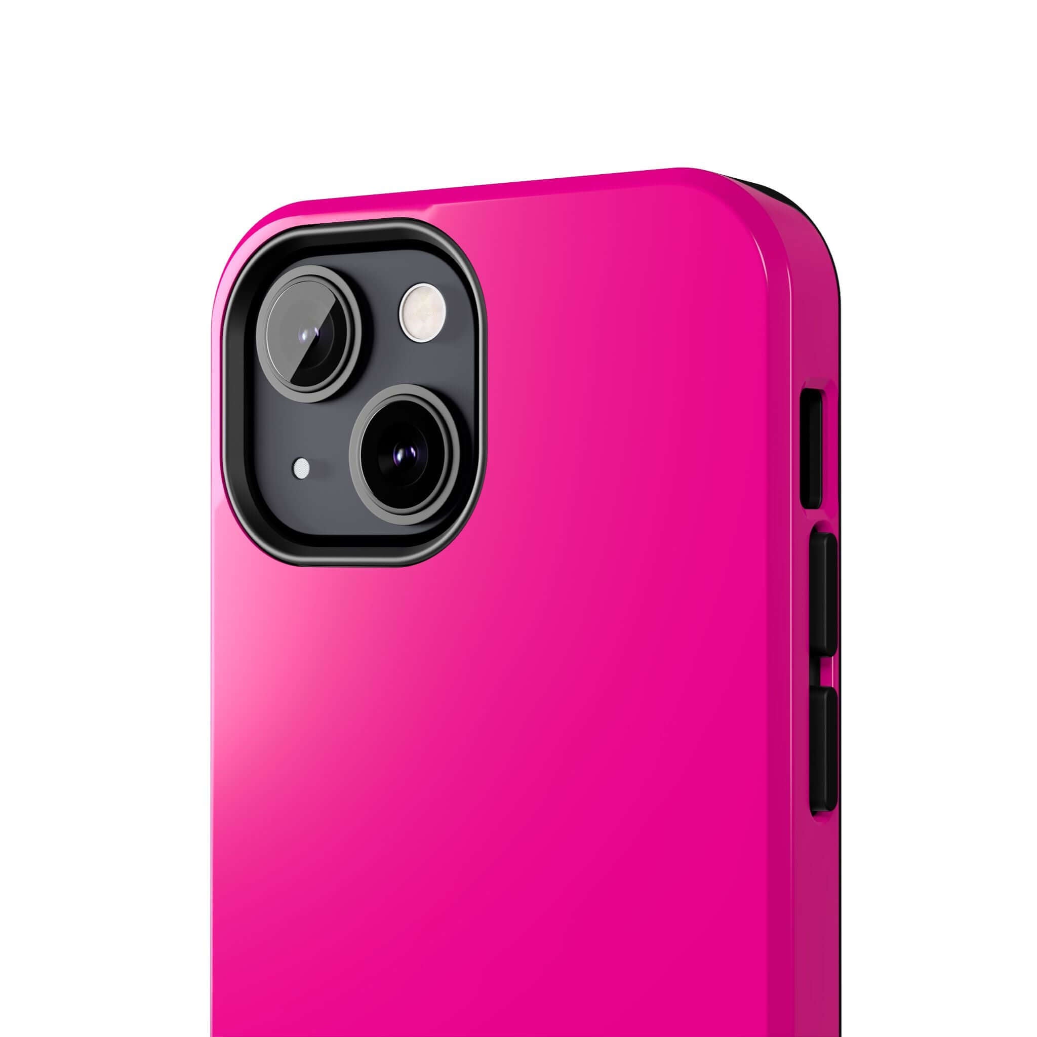 Neon pink phone case for iPhone, available on cute case website with free shipping.