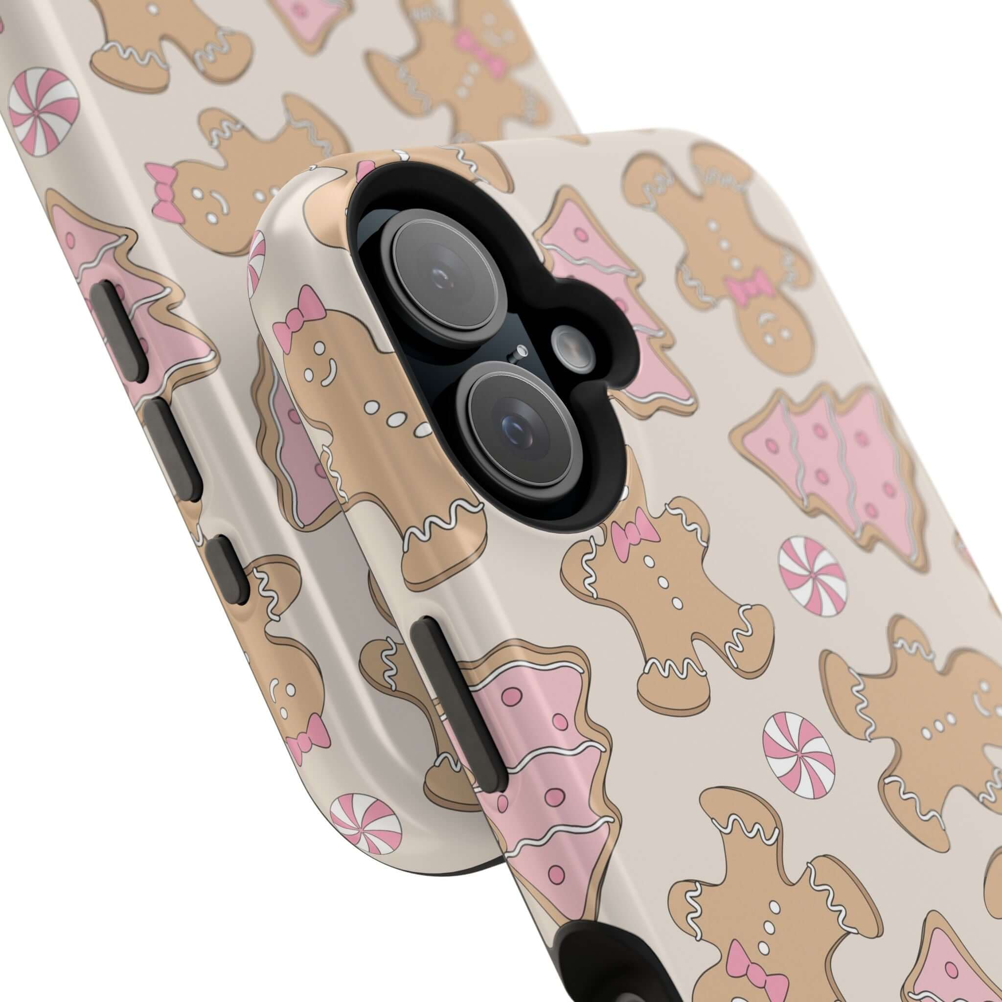 Festive Gingerbread Girlie MagSafe case with cute gingerbread man design, perfect Christmas phone case for holiday cheer and protection