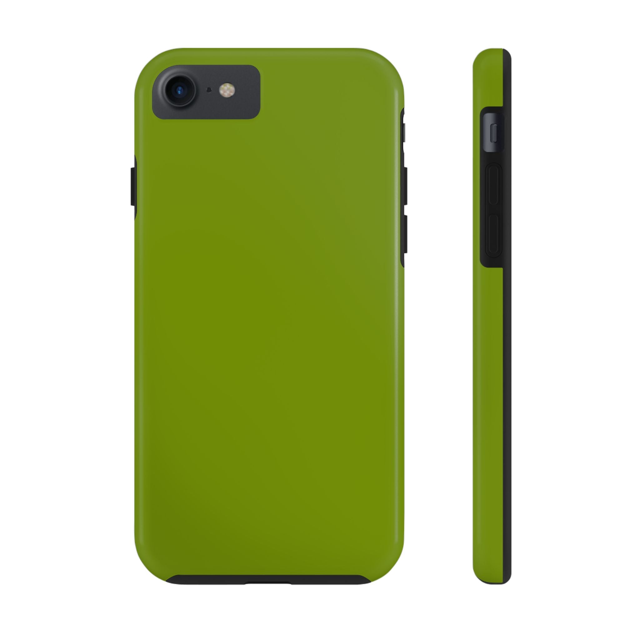 Solid green Matcha Tea phone case for iPhone, featuring a cute and protective design. Perfect accessory to spice up your style.