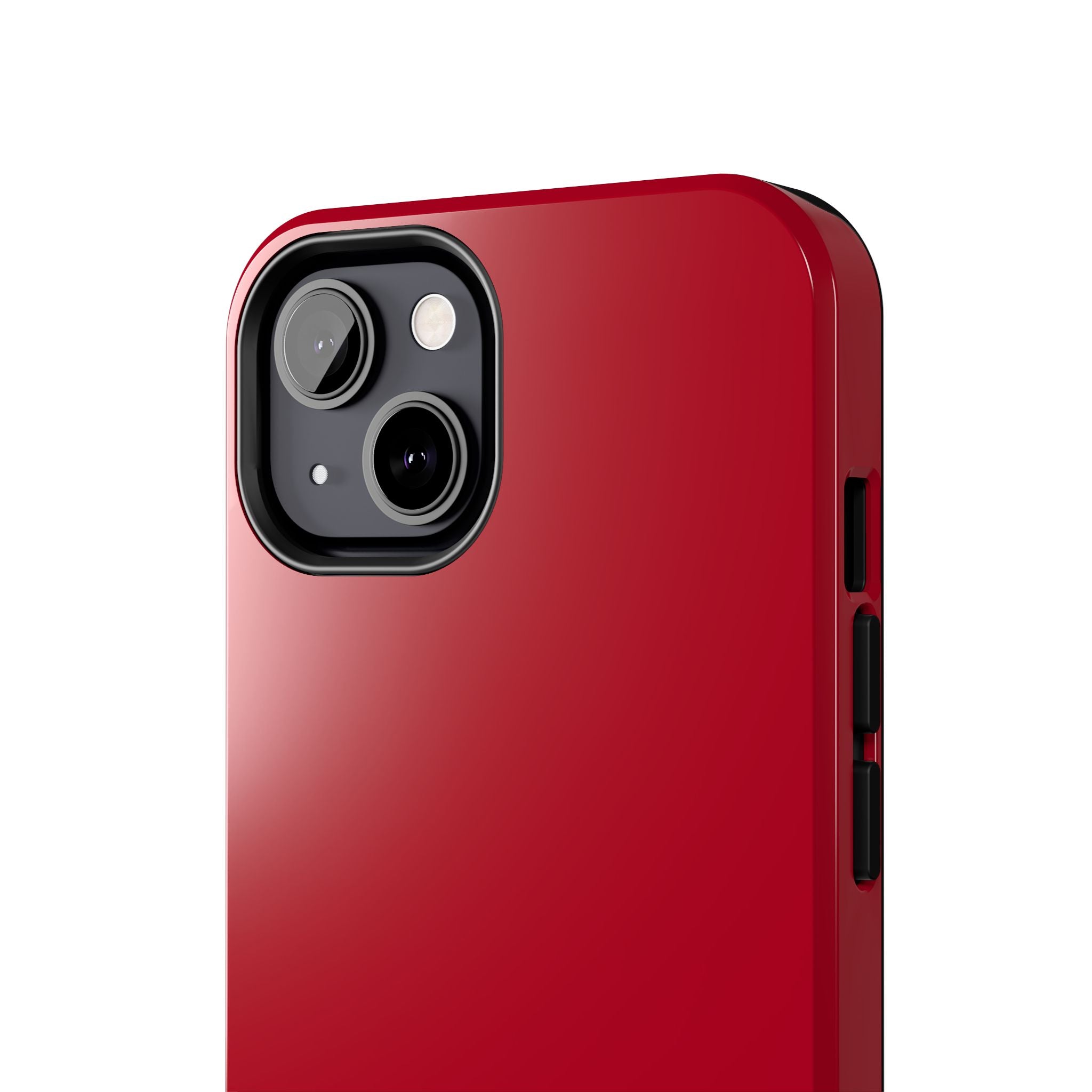 Candy Apple Solid Red iPhone 16 case, cute phone cover with camera cutout, stylish and protective.