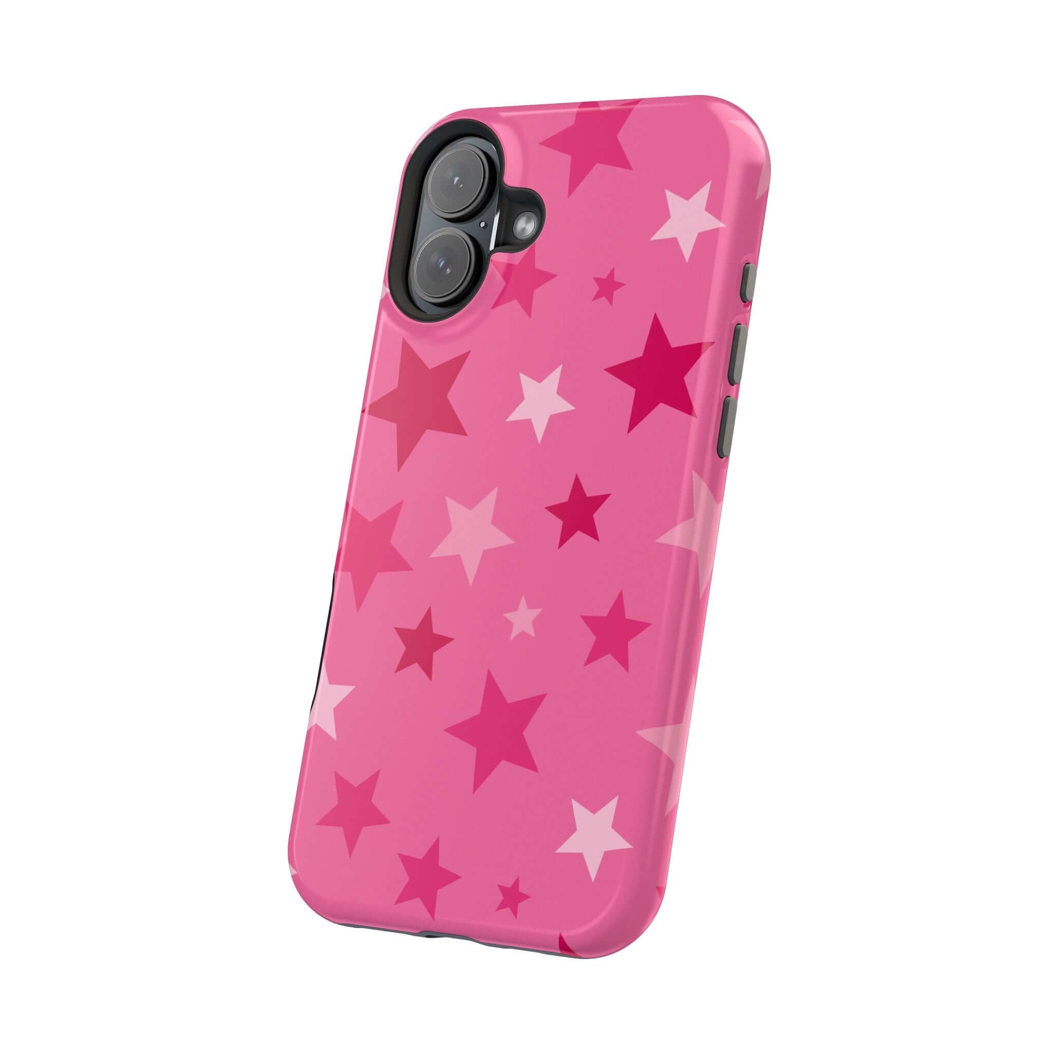 Starry Sweetheart Pink Stars Case, a cute phone cover for Apple iPhone, showcasing adorable star patterns.