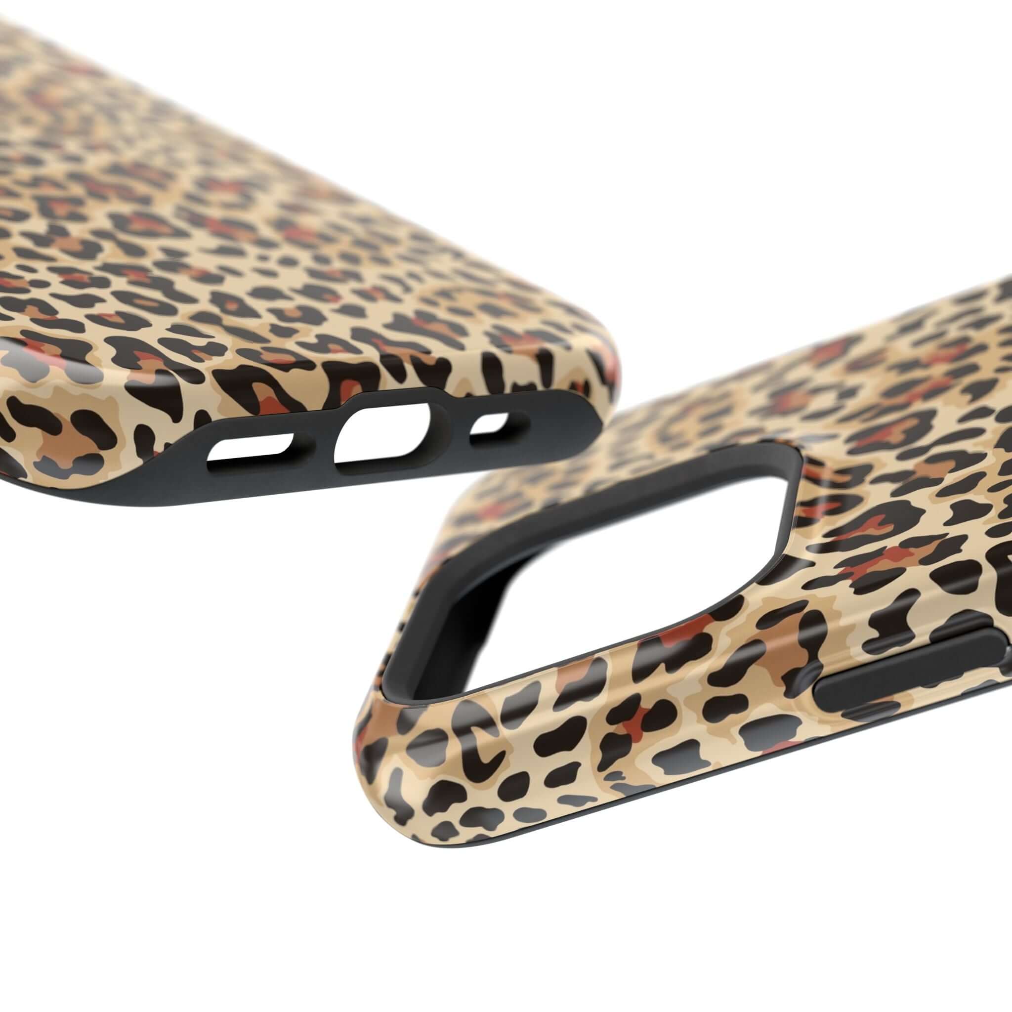 Wildly Chic Leopard Print Case for iPhone, featuring colorful and abstract design, MagSafe compatible, cute and stylish phone protection.