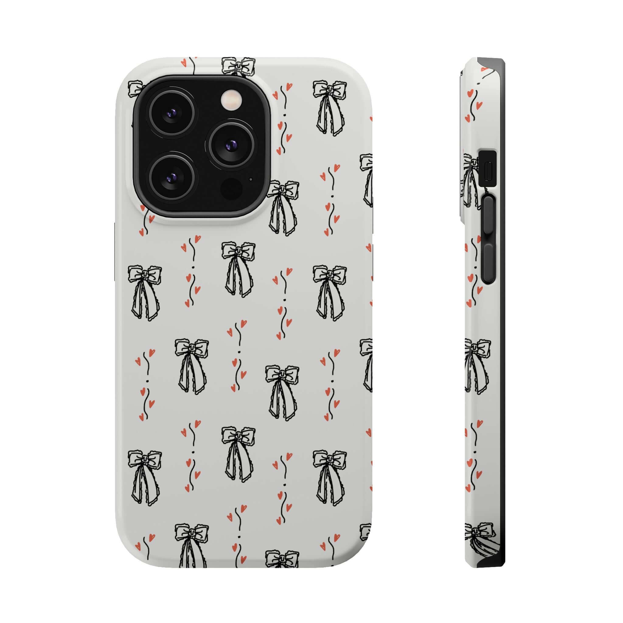 Vintage Coquette Case for iPhone 16 with Cute Black Bow Design, Stylish and Fashion-Forward Phone Accessory.