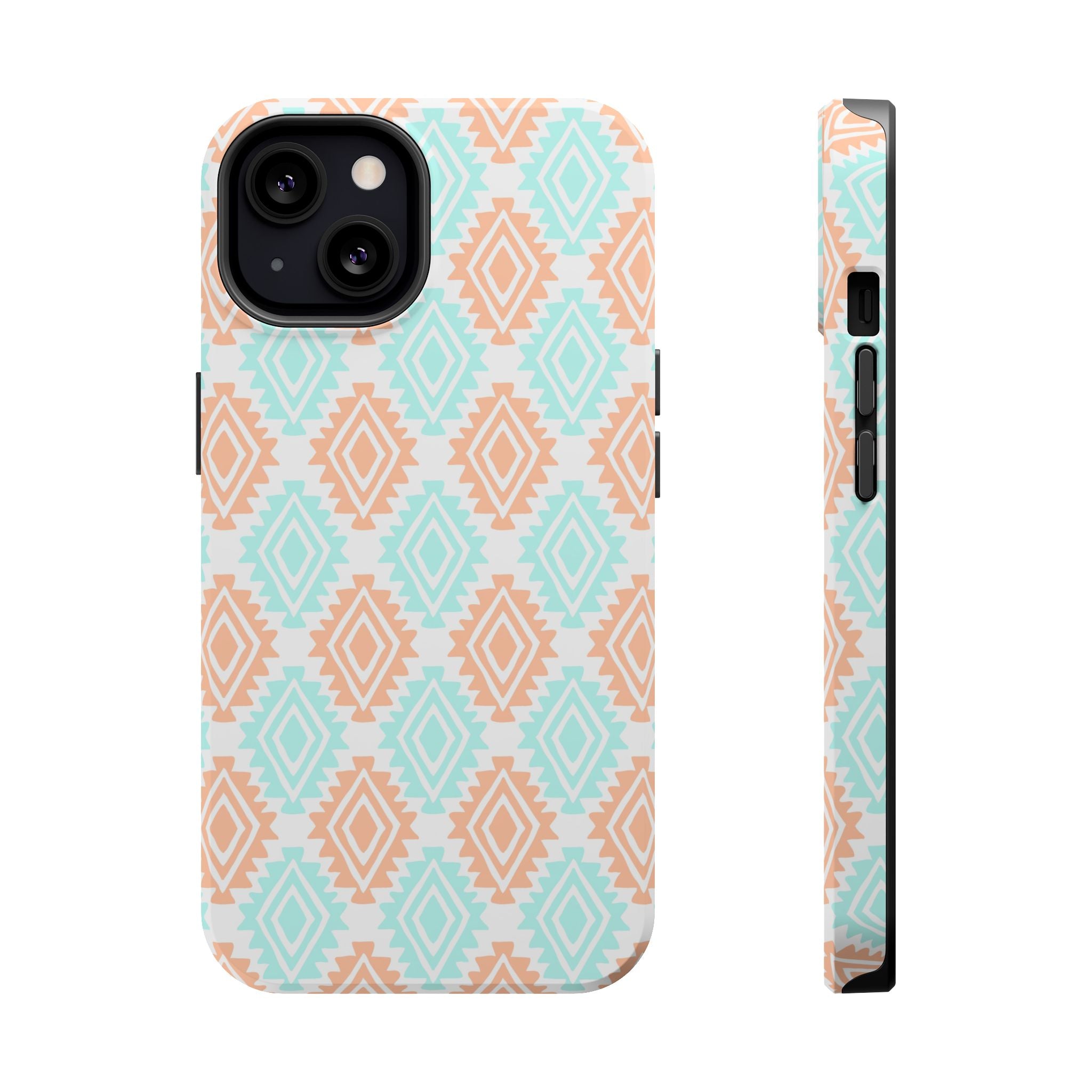 Southwestern MagSafe iPhone case with funky abstract design, perfect floral-themed cute phone cover.