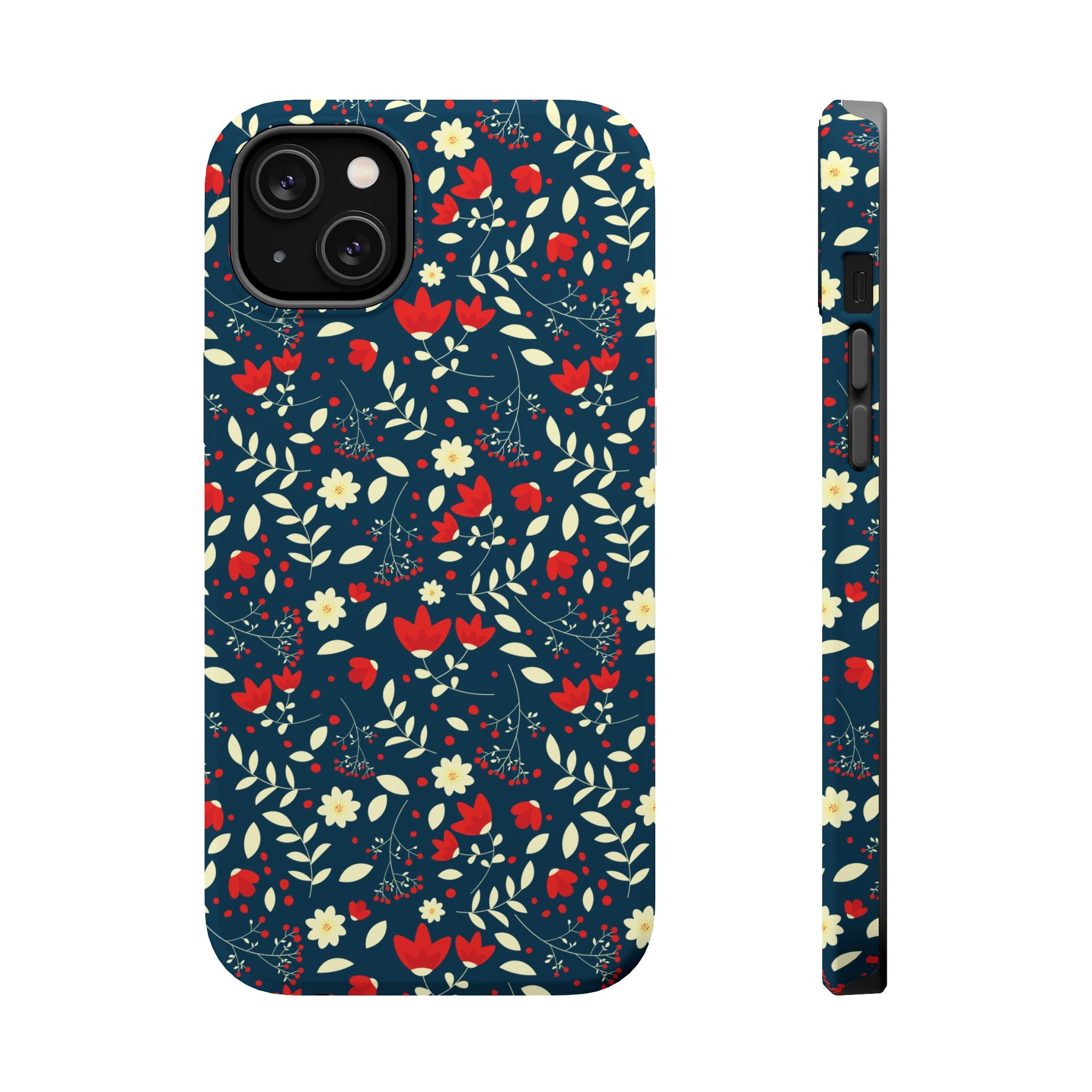 Scarlet Bloom | Green Flower Case