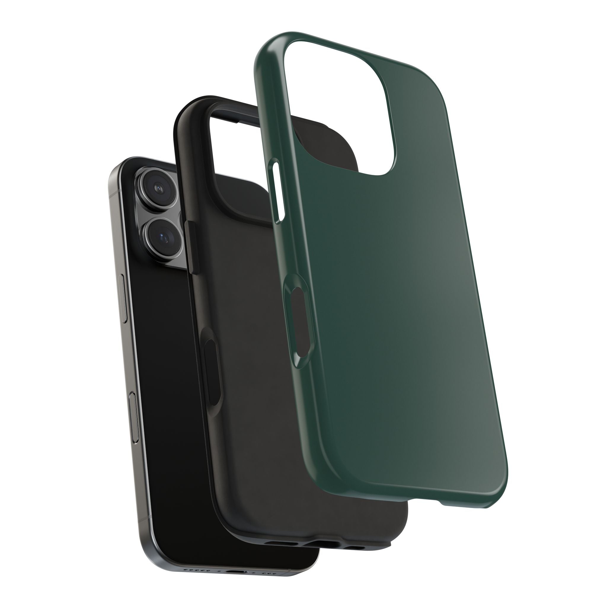 Solid green iPhone 16 case, Evergreen phone cover, cute and protective design for a stylish look.