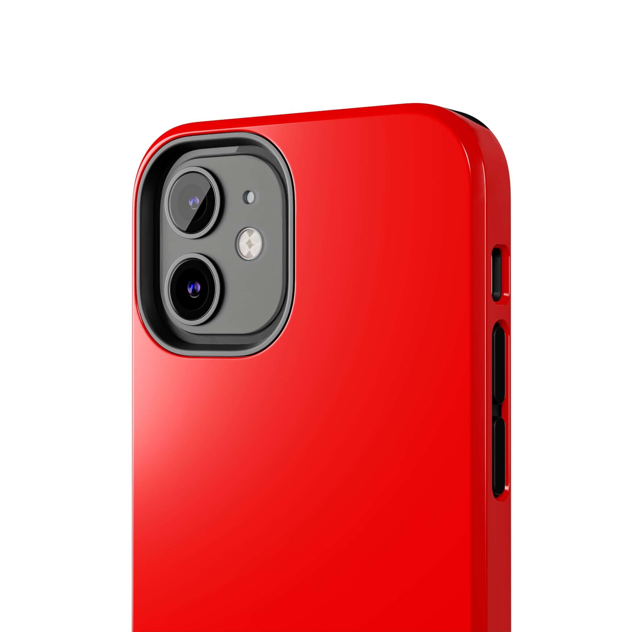 Neon red iPhone case with sleek design, part of the Radiant Ruby collection available on the cutest phone cases websites with free shipping.