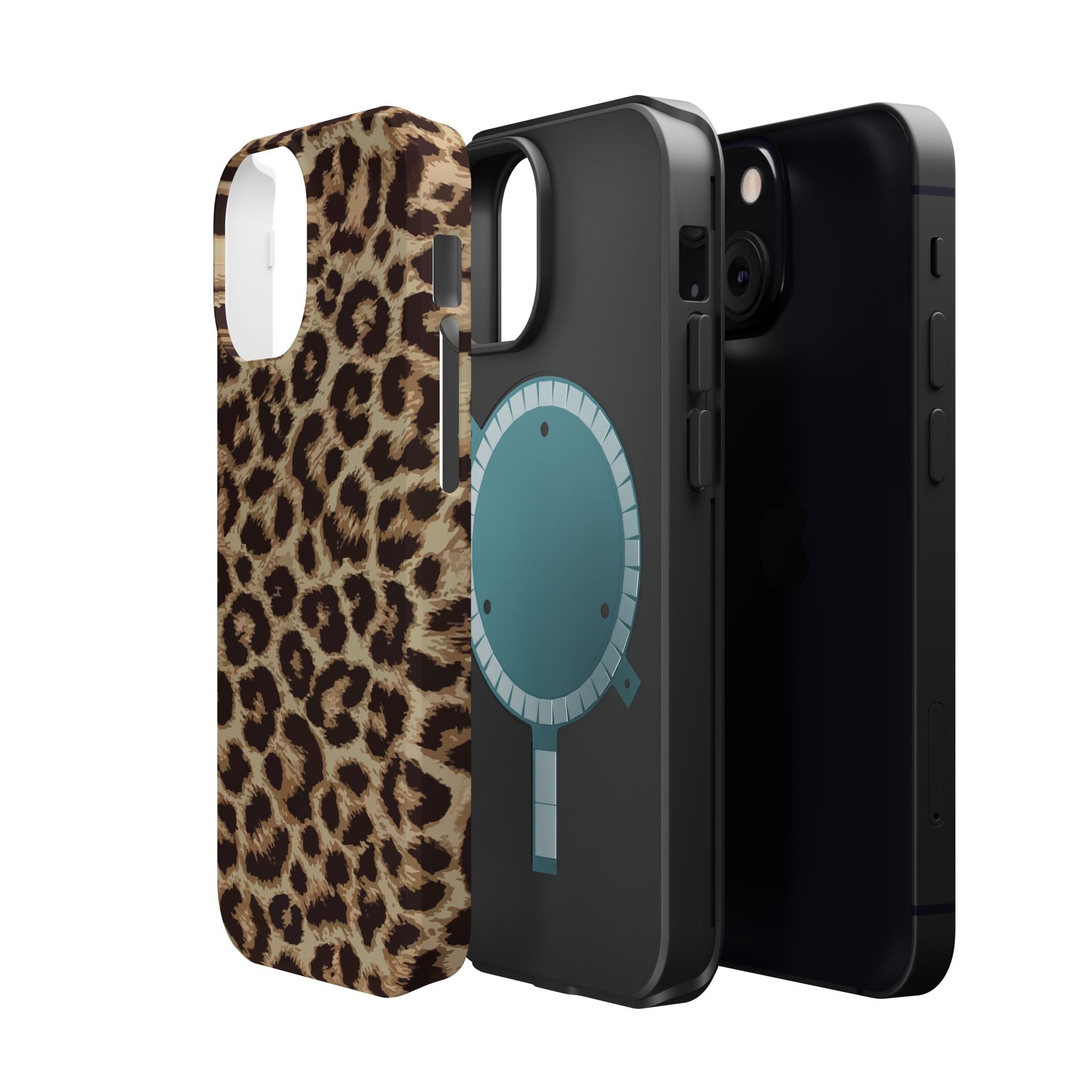 Stylish Savannah Rush Cheetah Case for iPhone 16 with bold animal print and MagSafe design, perfect cute phone case accessory.