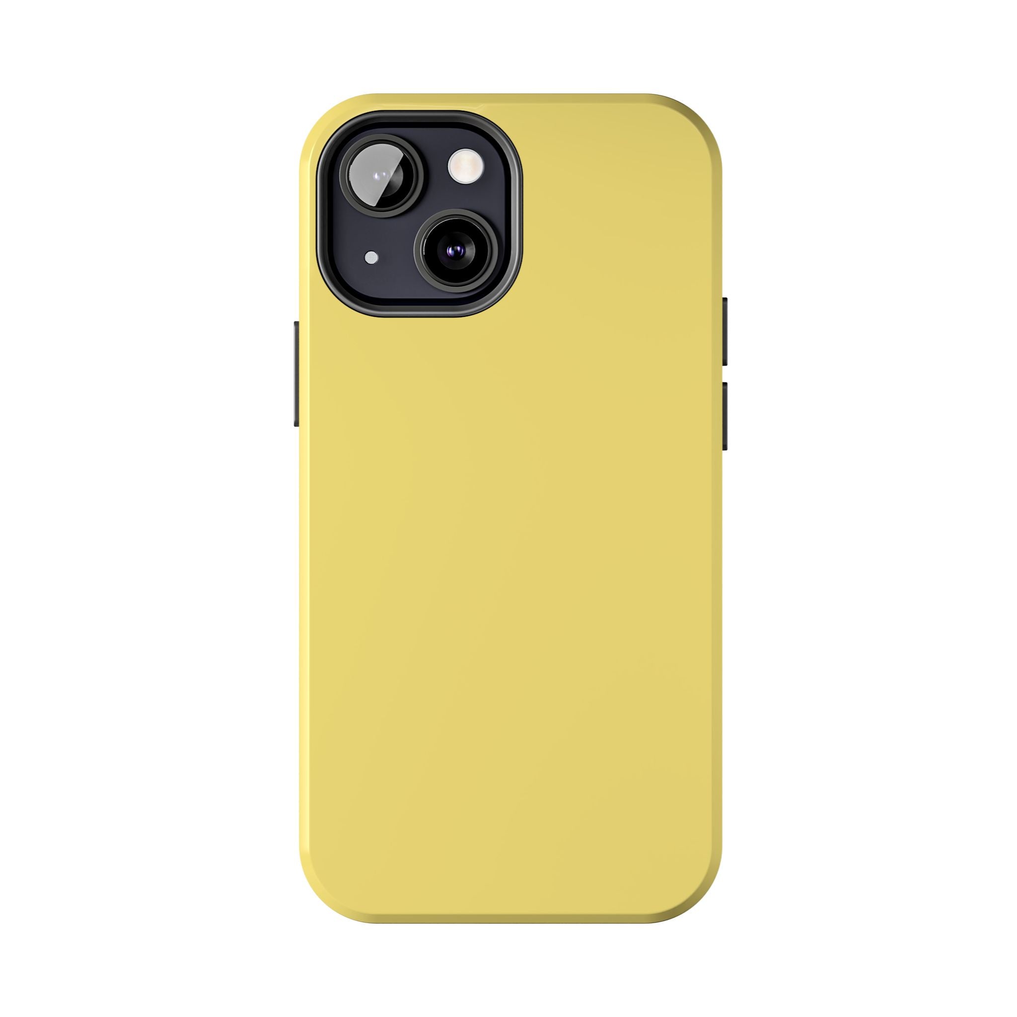 Cute solid yellow iPhone case, Lemon Drop, adds color and fun to your phone. Perfect phone case for iPhone lovers seeking style.