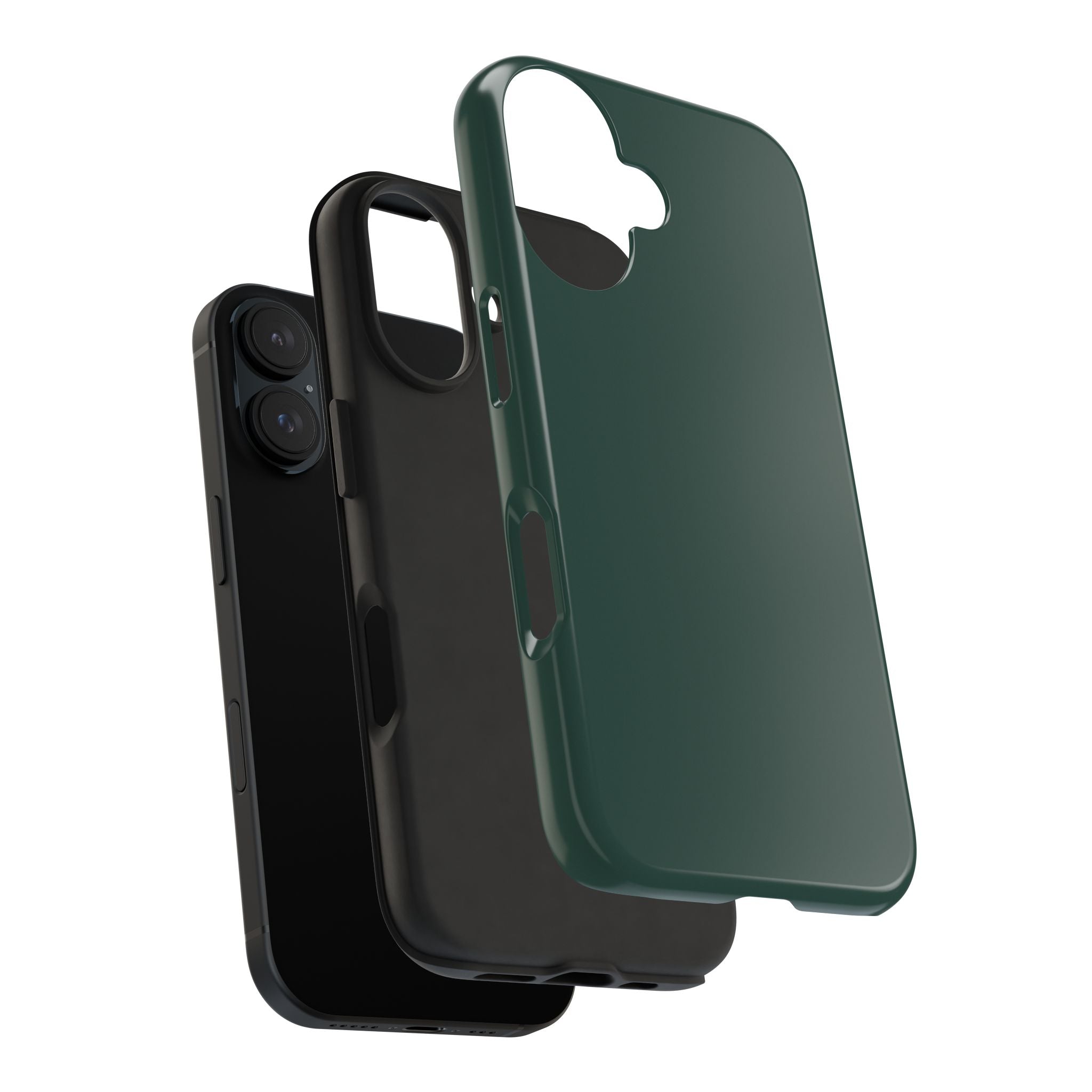 Evergreen solid green phone case for iPhone 16, offering cute style and durable protection. Perfect iPhone case for a pop of color.