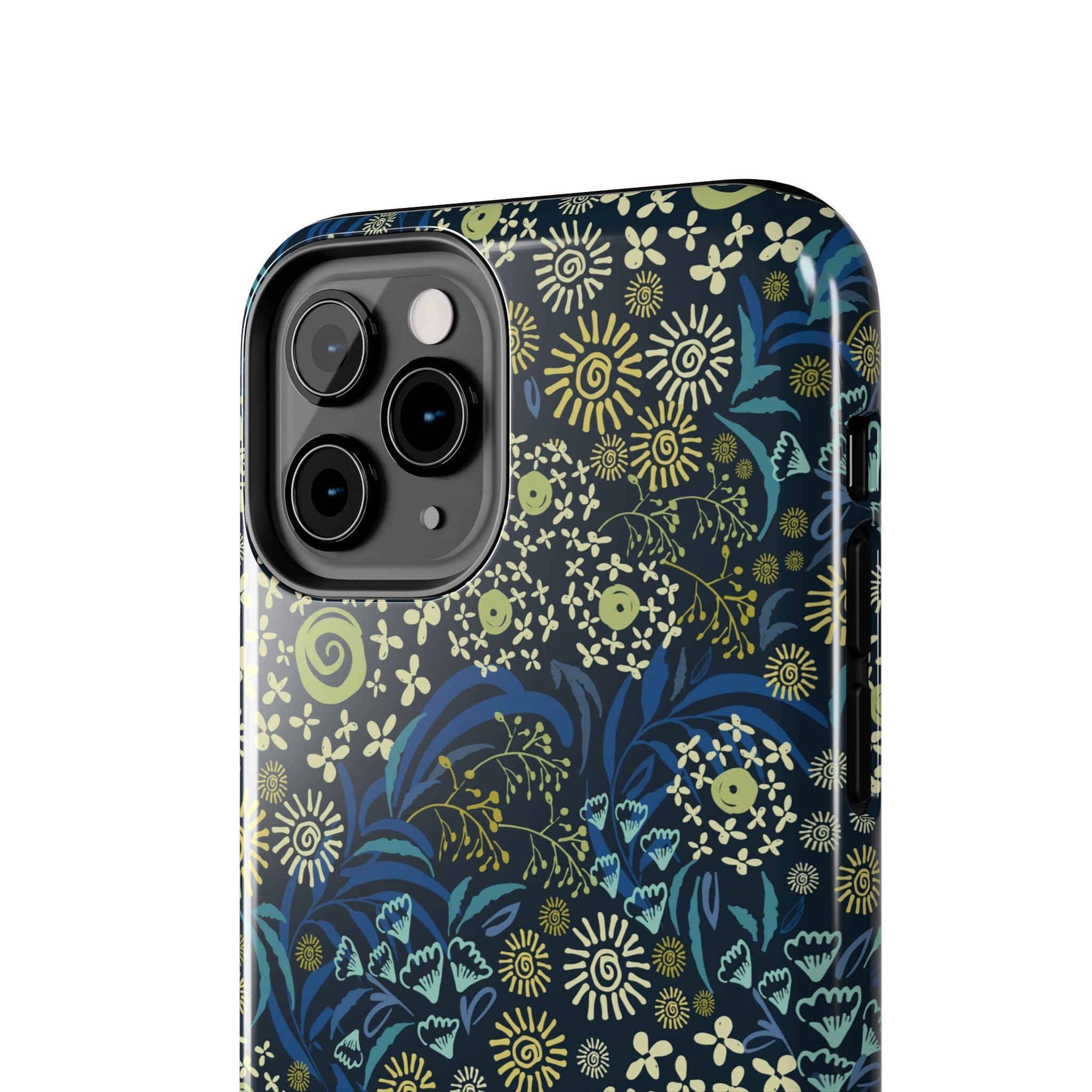 Botanic Breeze Blue Floral Case on iPhone, cute phone cover with designs to protect and beautify your phone, perfect iPhone case for floral lovers.