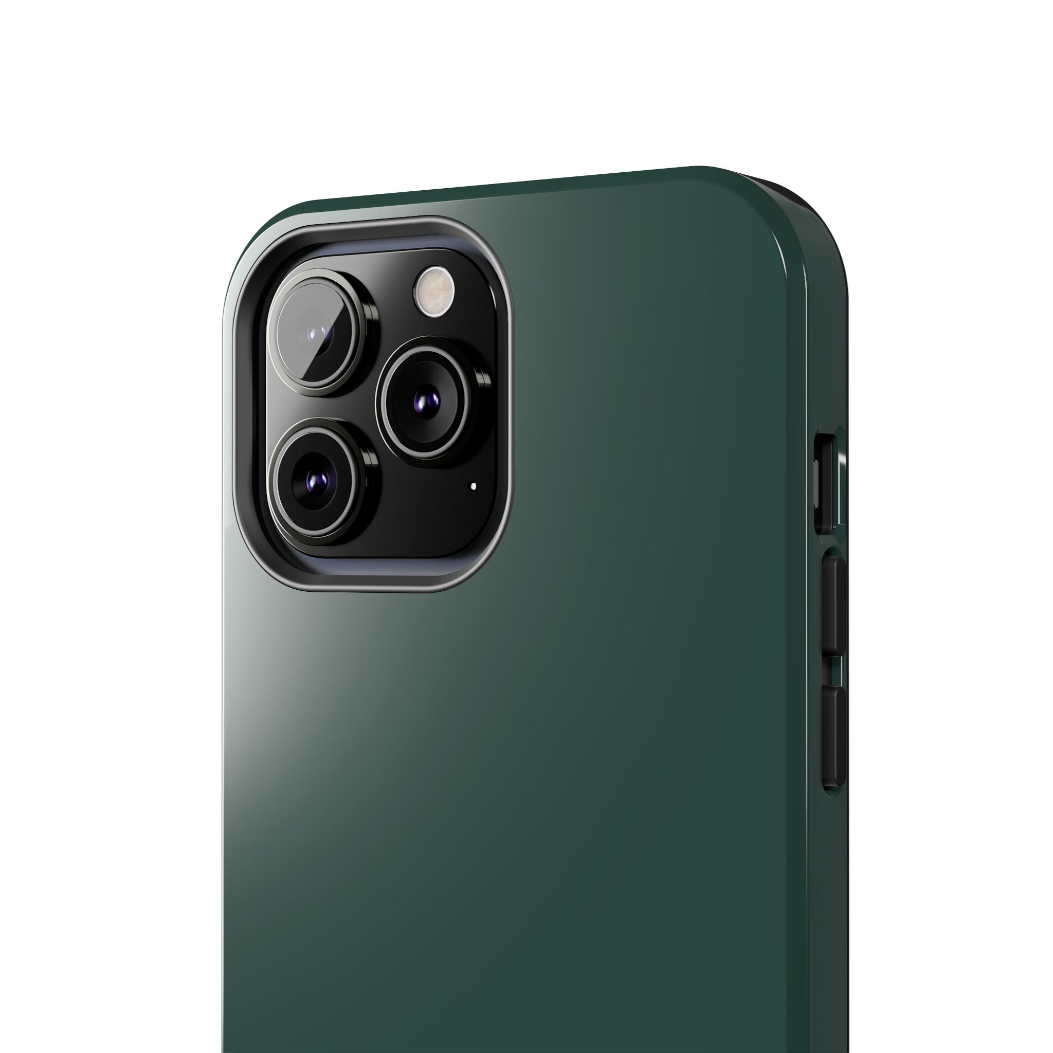 Solid green phone case for iPhone 16, offering a cute and protective cover. Enhance your style with this Evergreen iPhone case.