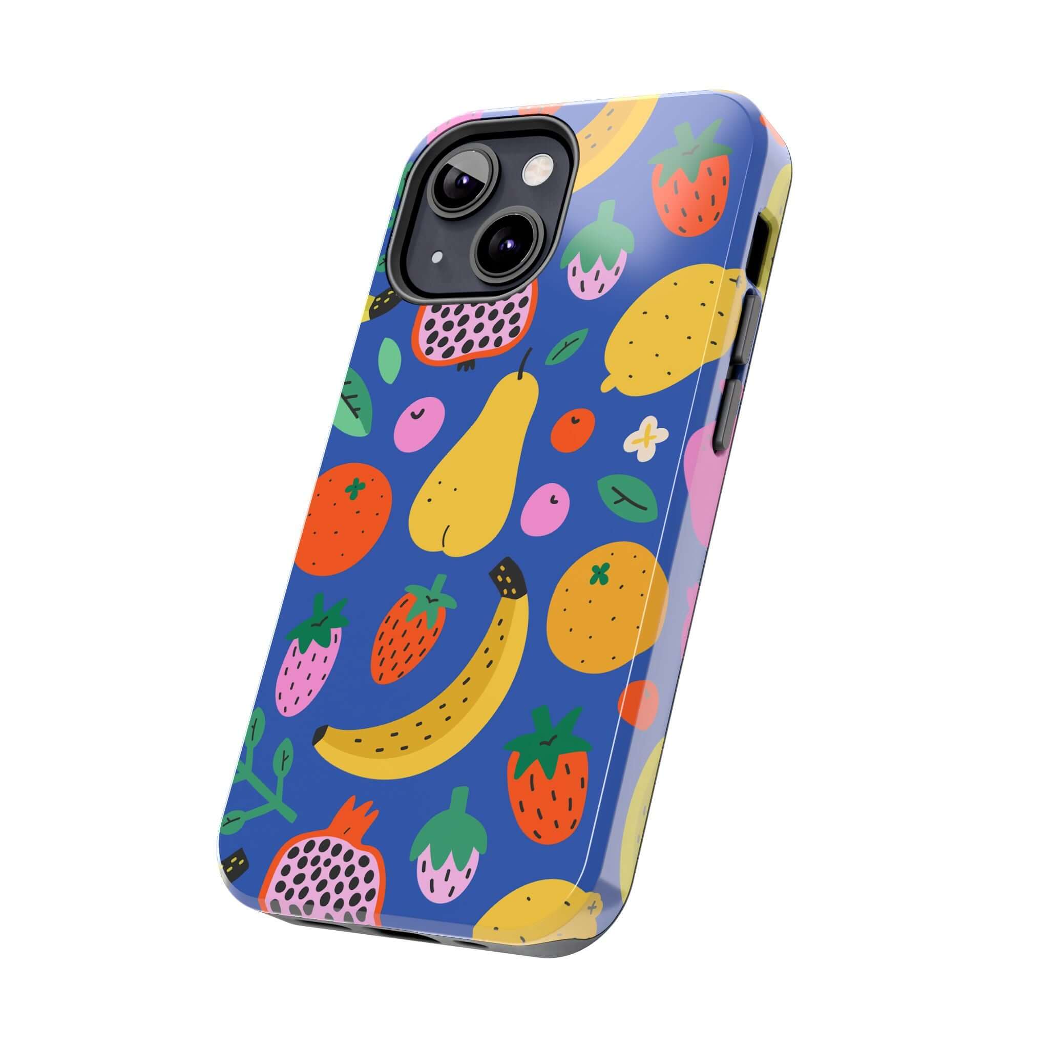 Cute phone cover with a vibrant tropical fruit design, perfect for Apple iPhone cases and summer vibes.