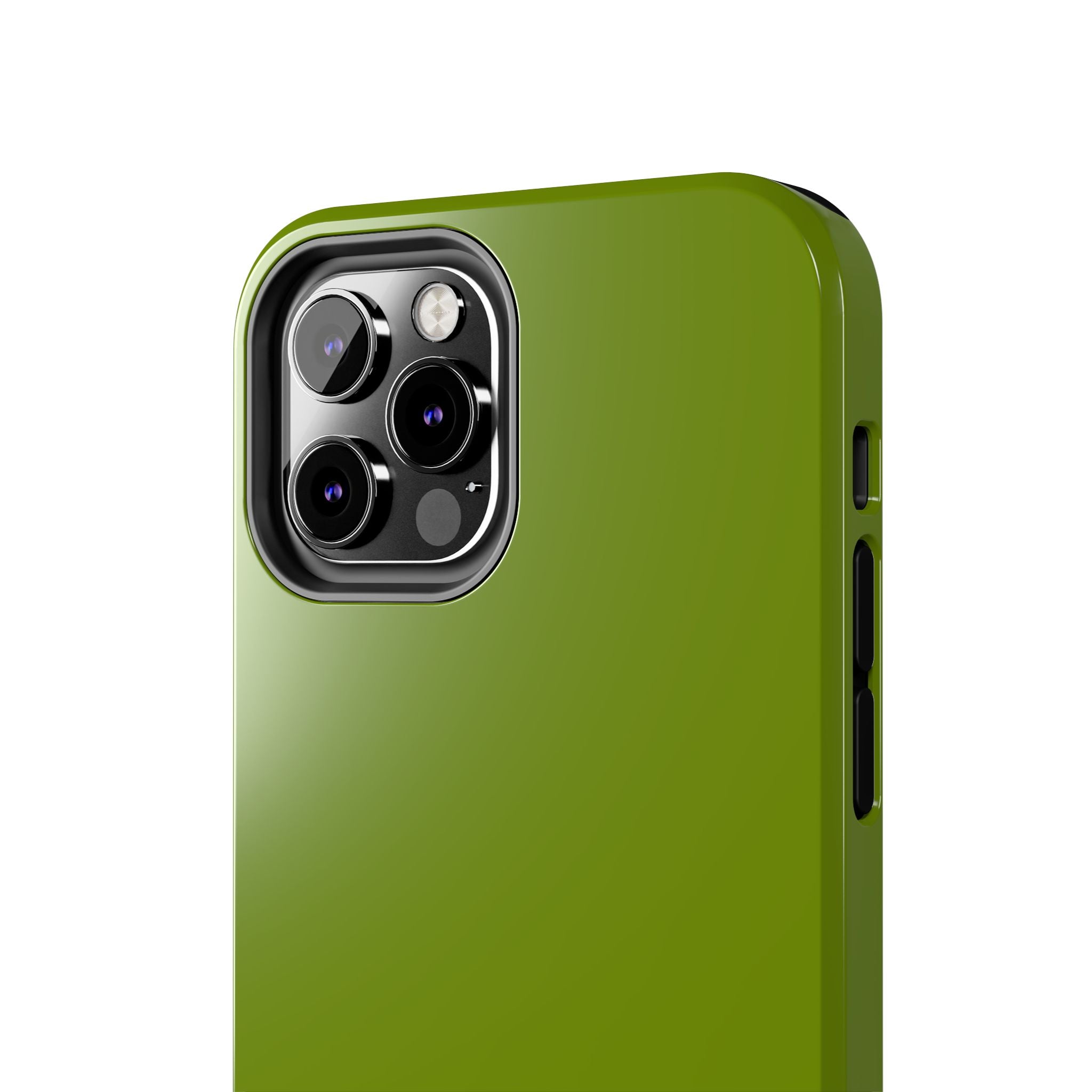 Solid green Matcha Tea iPhone case, a cute and protective phone accessory, perfect for adding style and safeguarding against scratches.