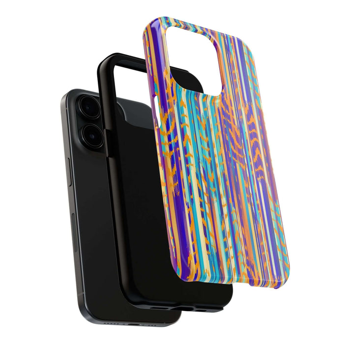 Colorful tie dye iPhone case with abstract design, showcasing vibrant patterns for a unique and cute phone protection accessory.