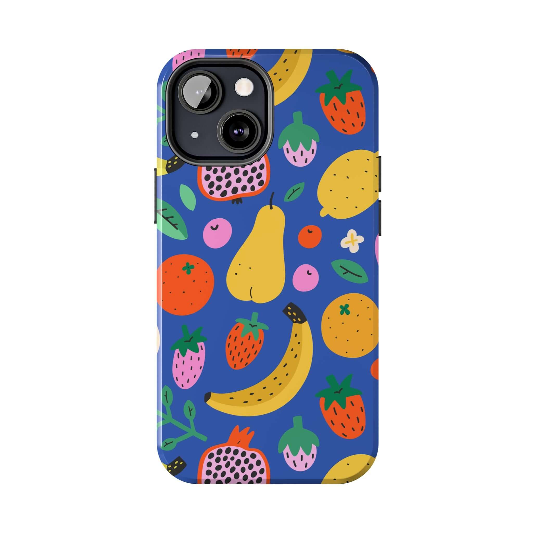 Cute phone cover featuring a vibrant beachy fruit design, perfect for Apple iPhone cases and tropical vibes.