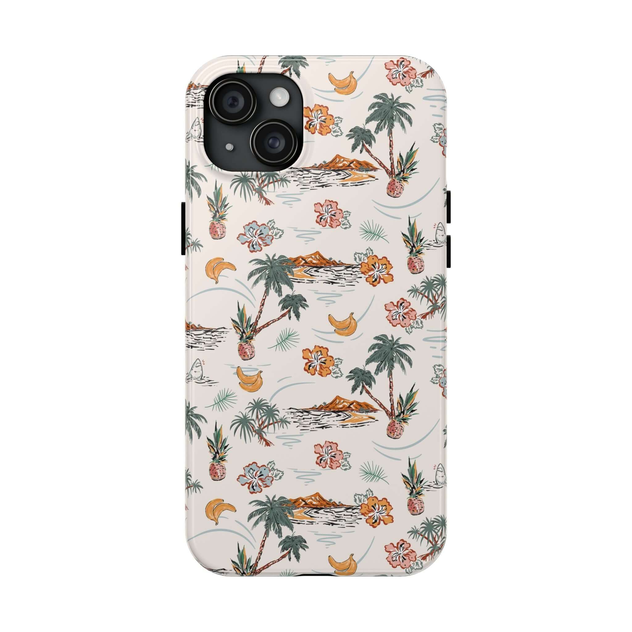 Tropical Vacation cute iPhone 14 case with palm tree design and free shipping