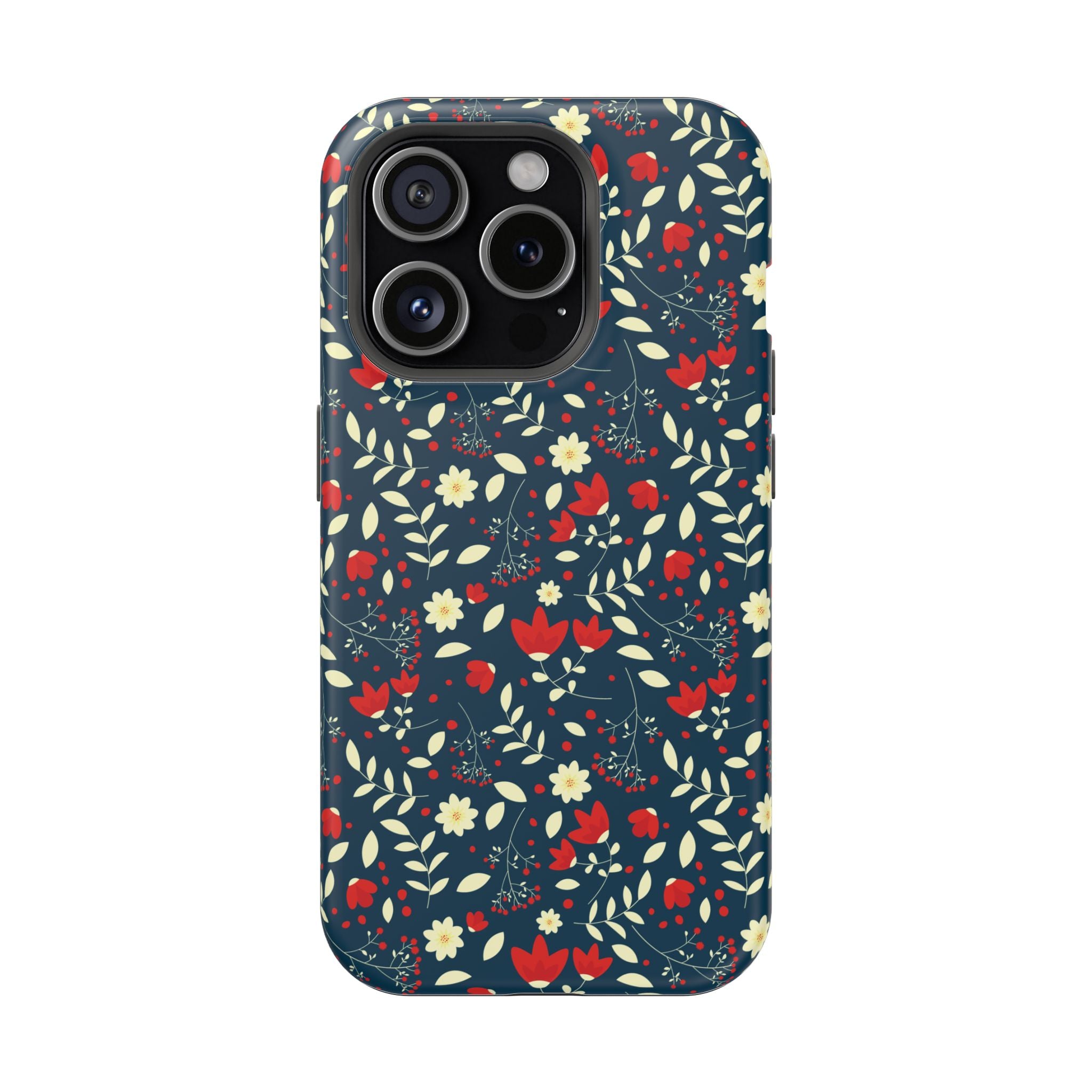 Scarlet Bloom | Green Flower Case