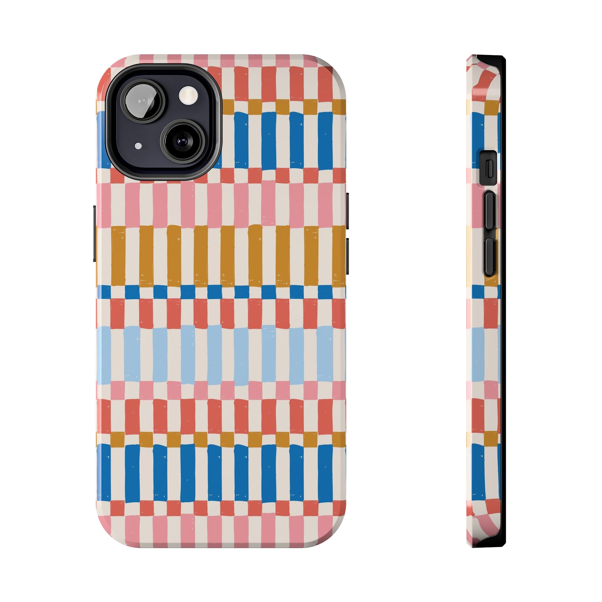 Colorwave Stripes vintage drawing case with vibrant striped pattern for iPhone. Cute, stylish, and protective iPhone case cover.