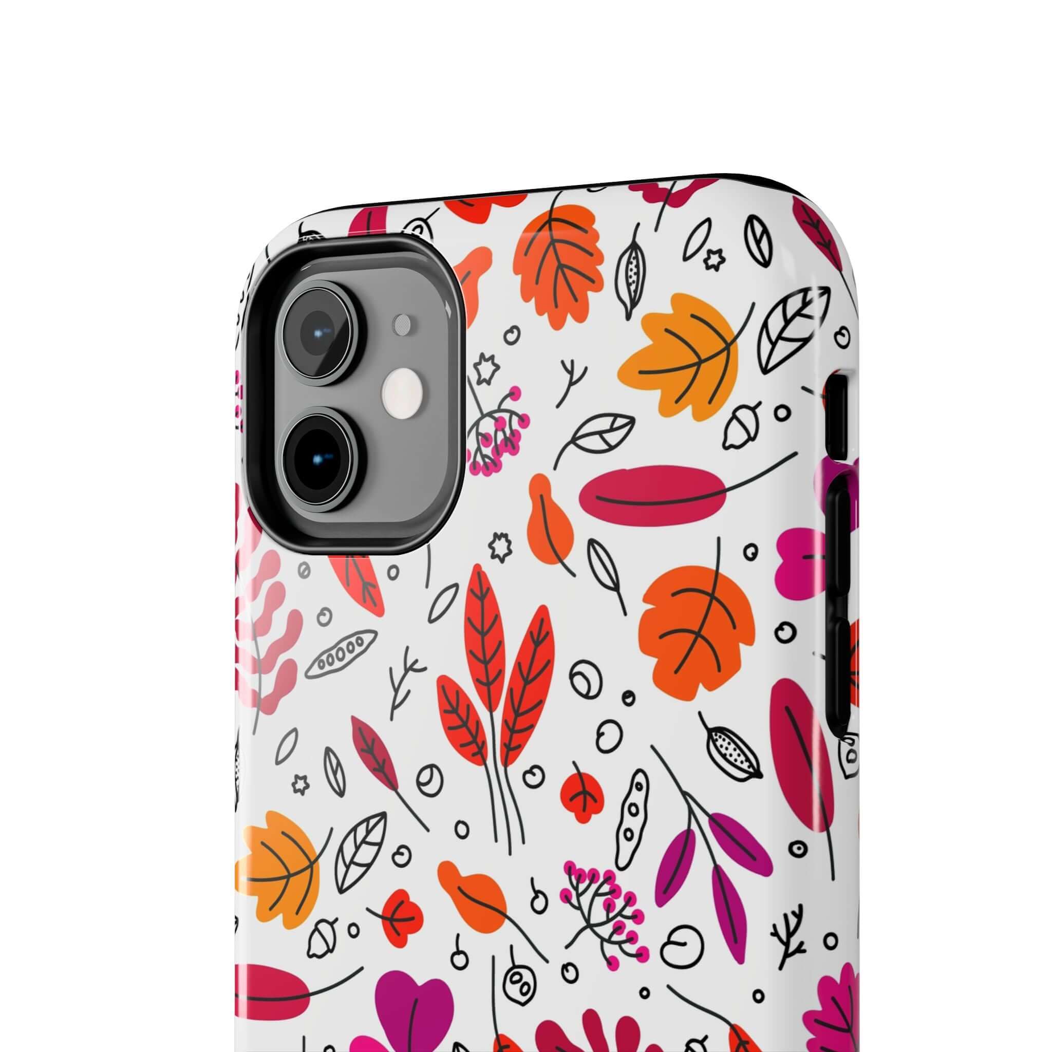 Fall Leaves iPhone Case with autumn foliage design, perfect for Halloween and the fall season