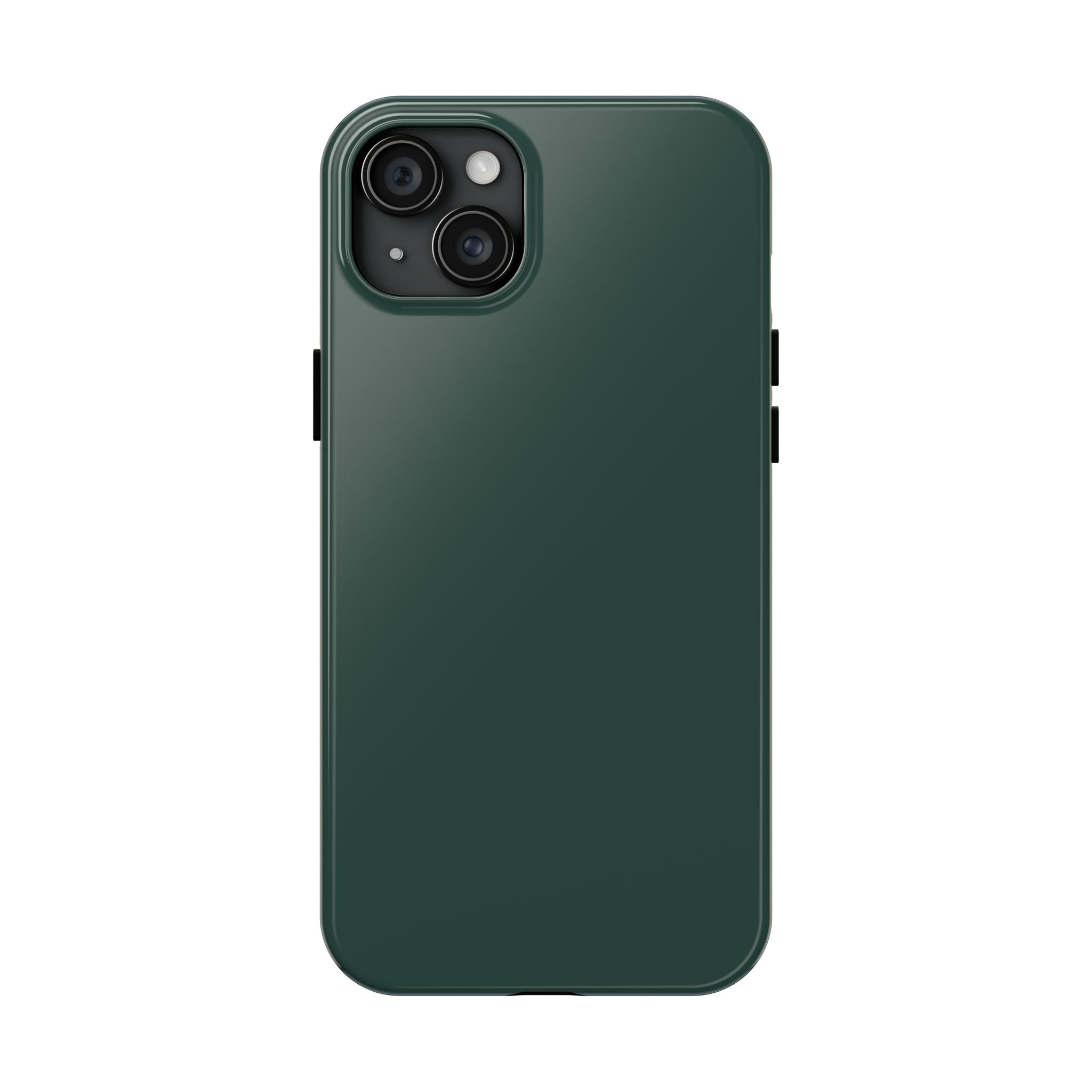 Solid green Evergreen iPhone 16 case showcasing a cute phone cover design and protective features.