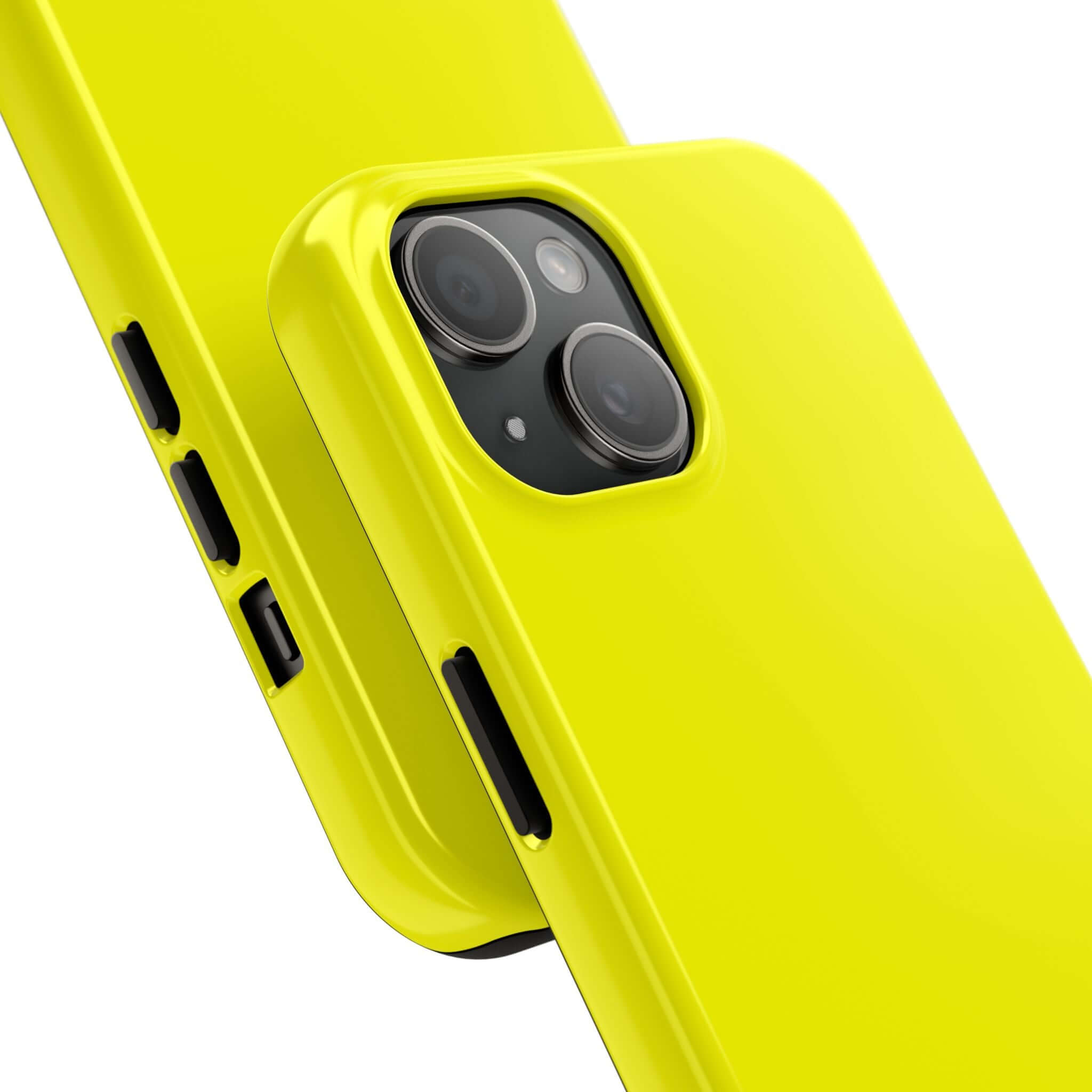 Neon yellow iPhone case from Solar Flare collection - cute, quirky, and protective phone cover with free shipping from the cutest phone cases website