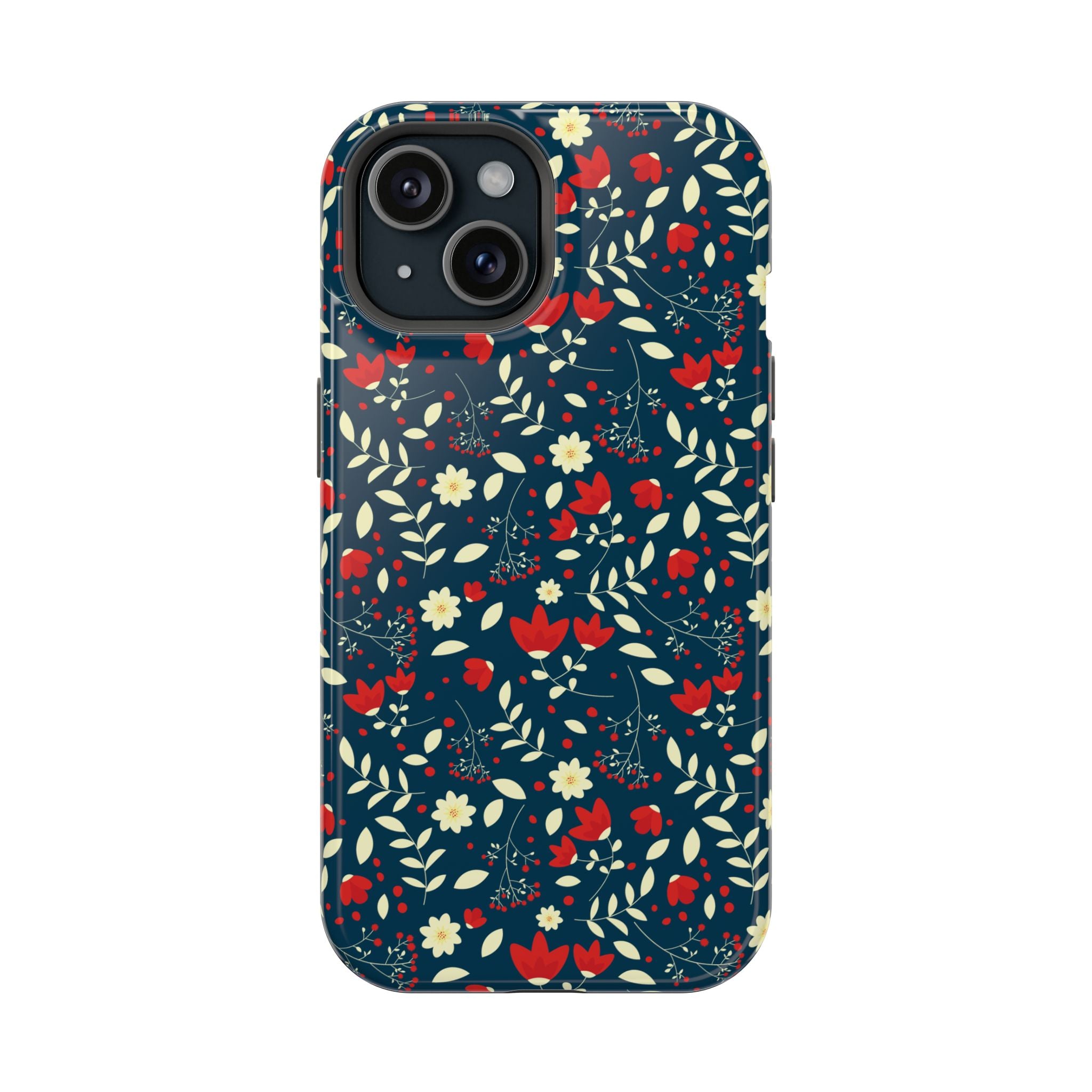 Scarlet Bloom | Green Flower Case