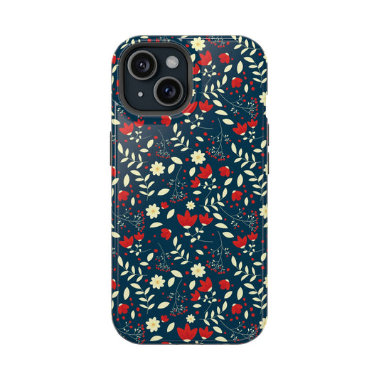 Scarlet Bloom | Green Flower Case